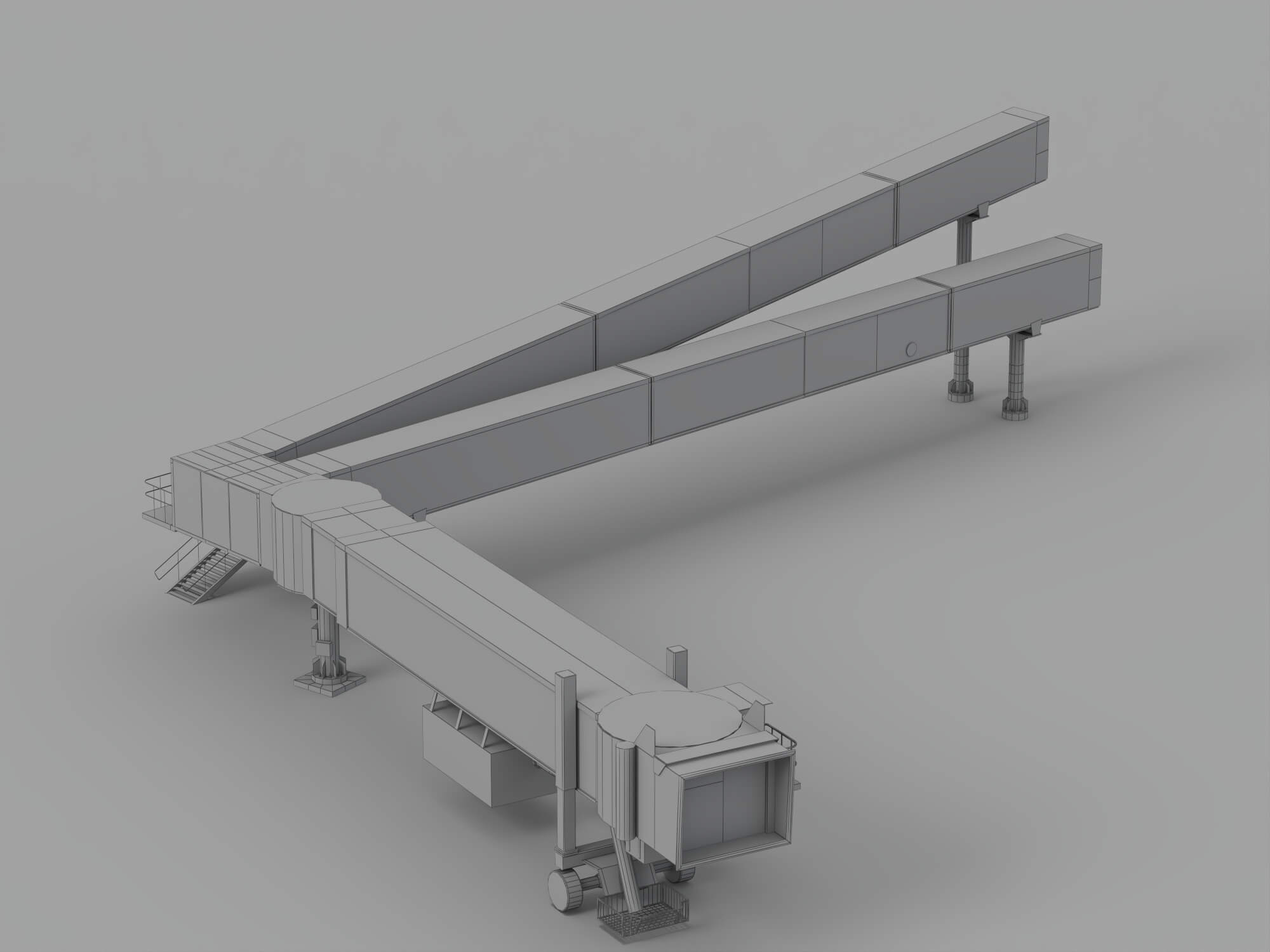 Airport Passenger Boarding Bridge 3D Model Jetway Equipment 3D Model
