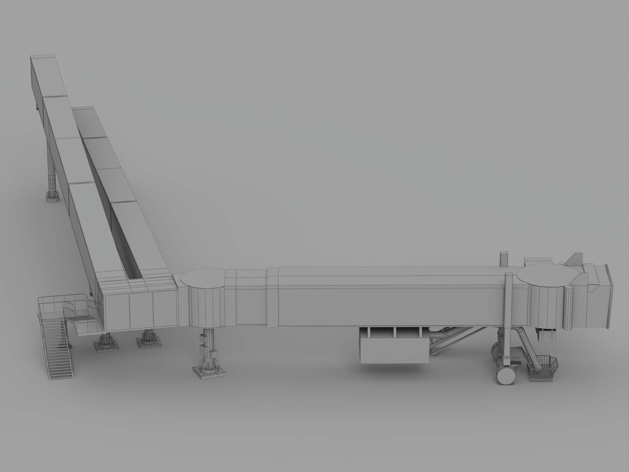 Airport Passenger Boarding Bridge 3D Model Jetway Equipment 3D Model