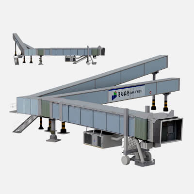 Airport Passenger Boarding Bridge 3D Model Jetway Equipment