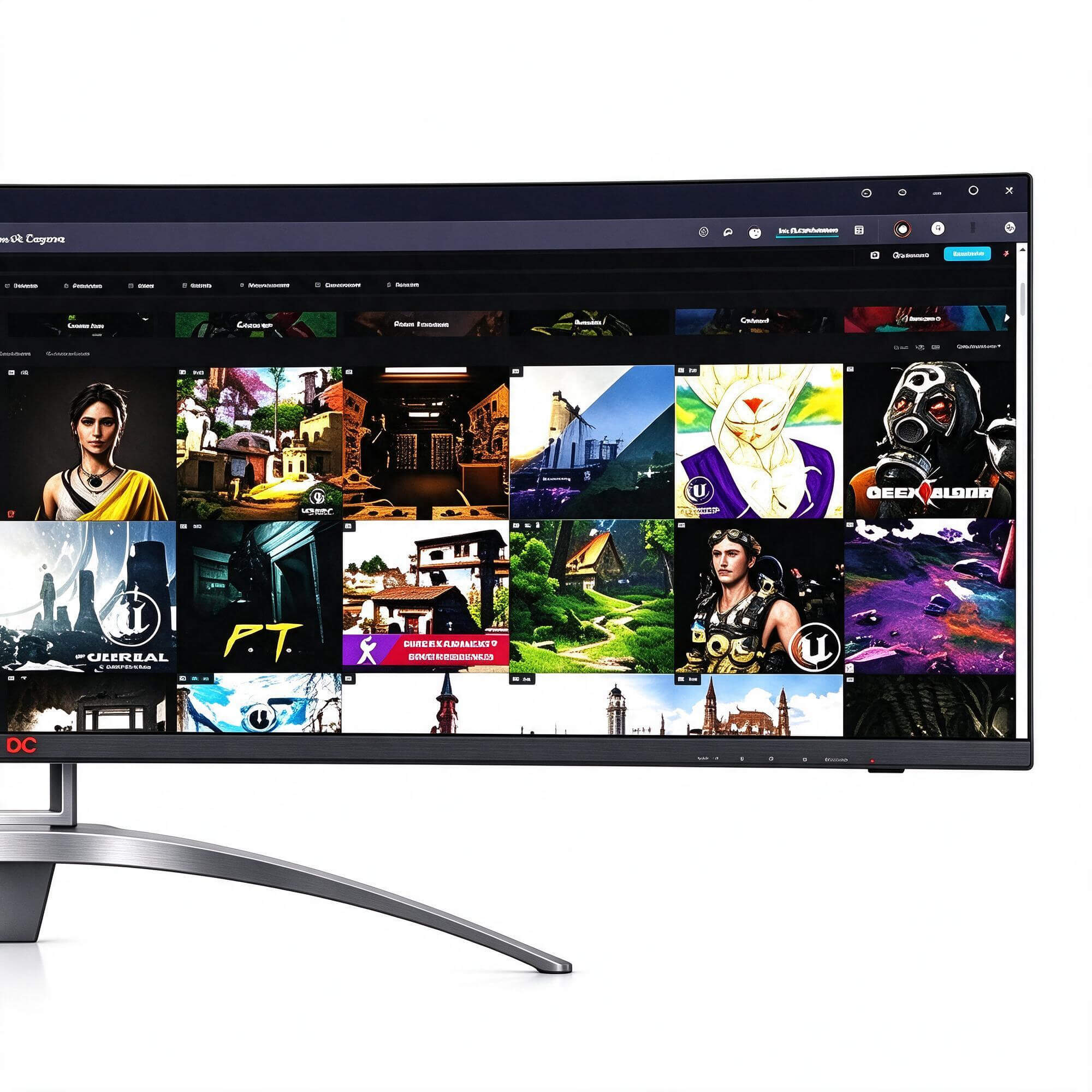 AOC Ultrawide Curved Gaming Monitor 3D Model 3D Model