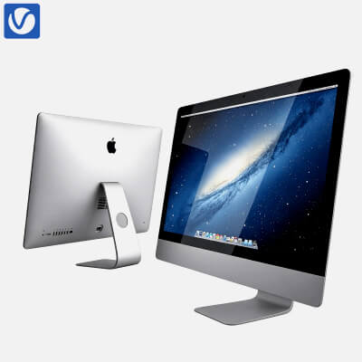 Apple iMac All in One PC Front and Back View 3D Model 3D Model