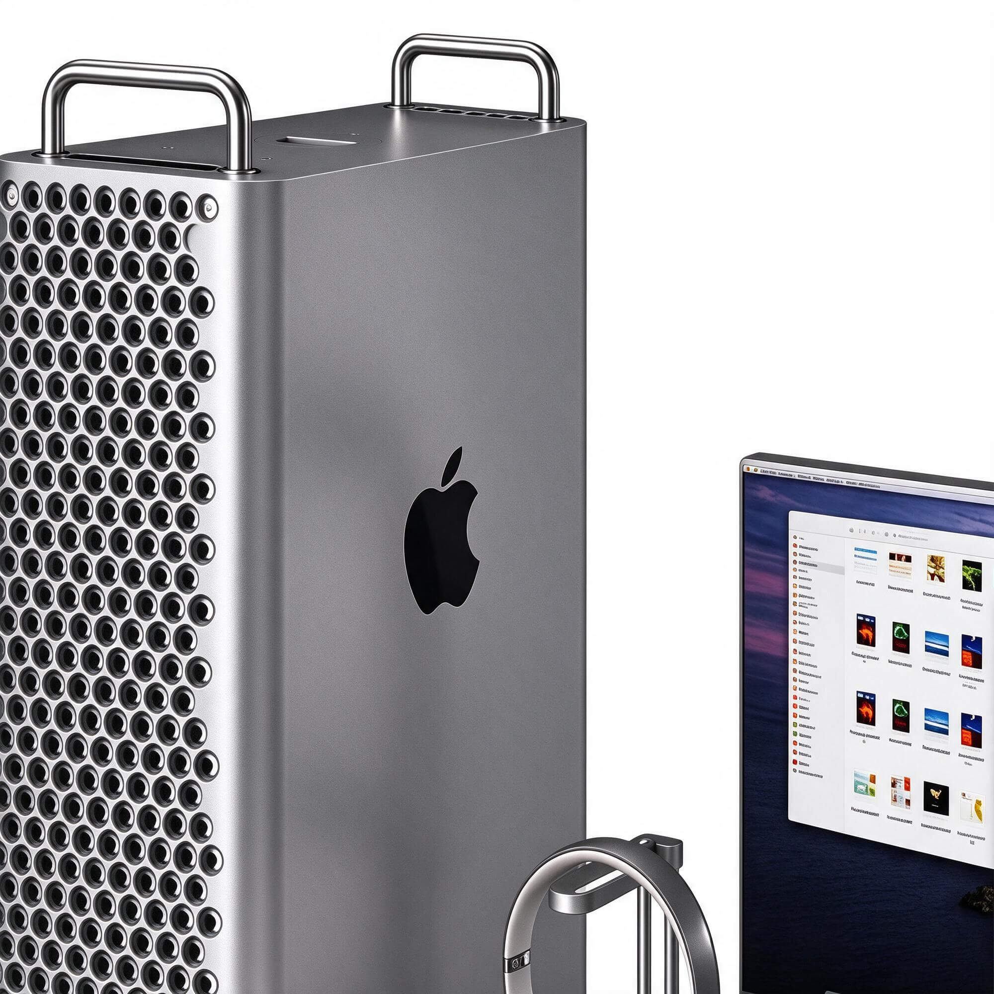 Apple Mac Pro Workstation Desktop Scene 3D Model 3D Model