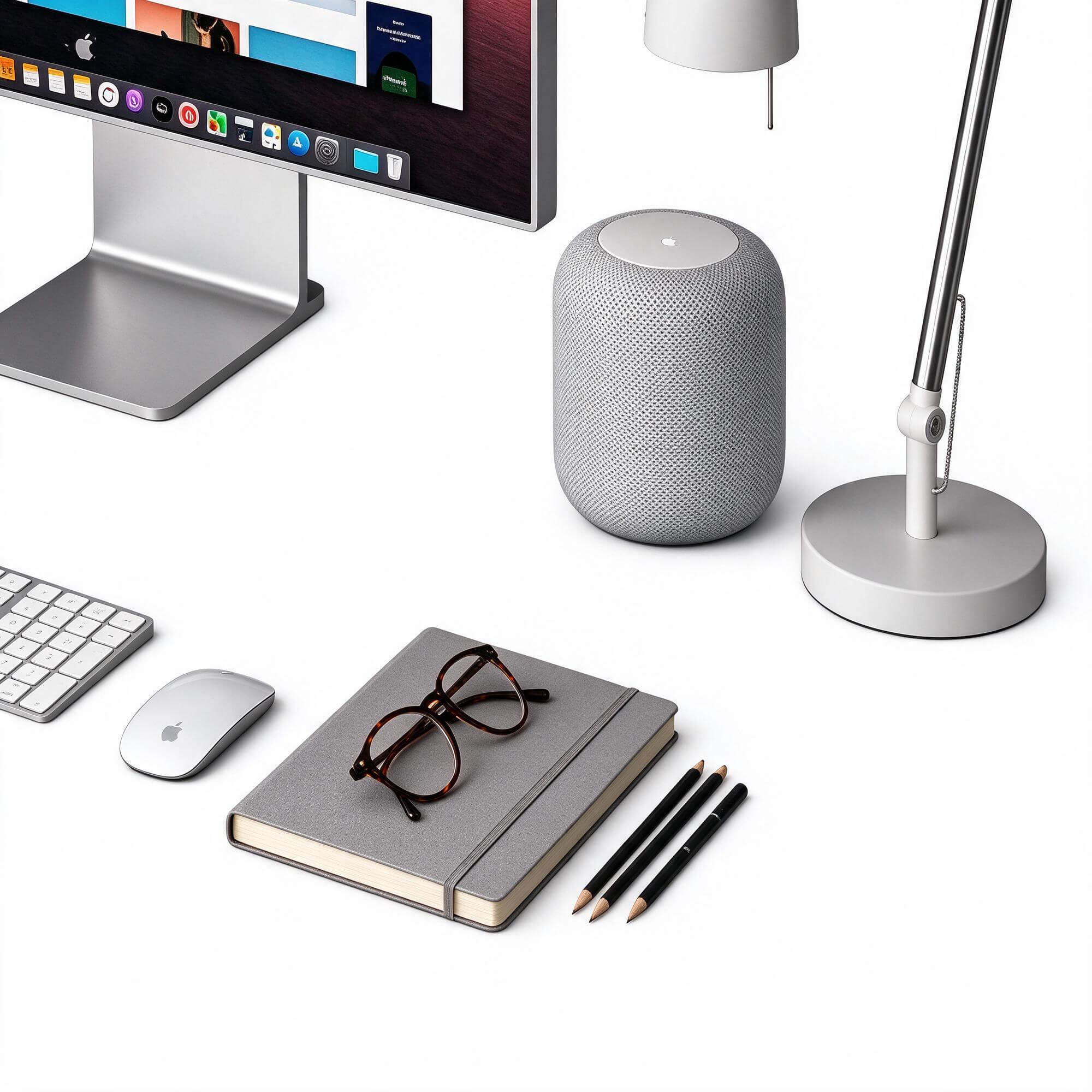 Apple Mac Pro Workstation Desktop Scene 3D Model 3D Model