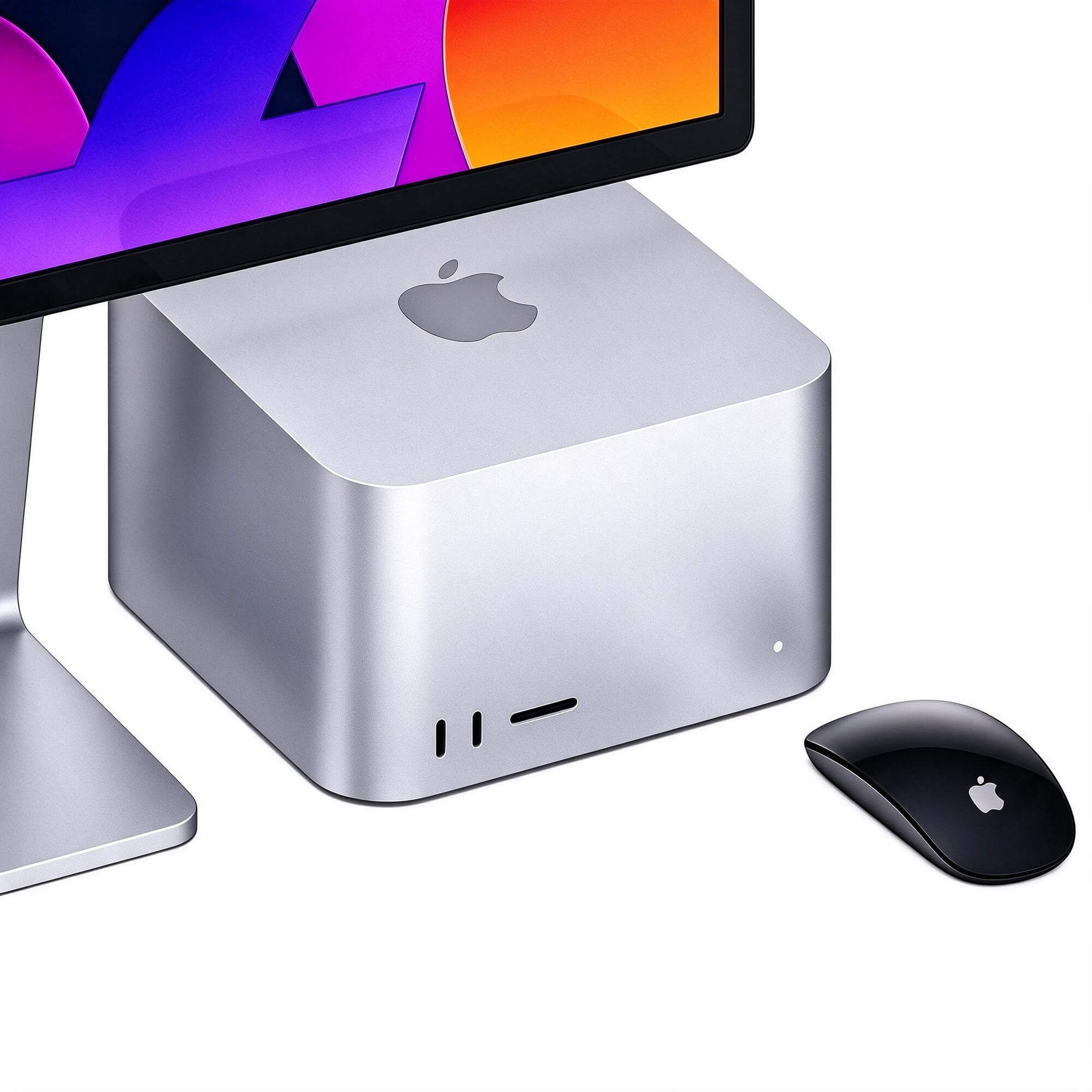 Apple Mac Studio with Display Mouse and Trackpad 3D Model 3D Model
