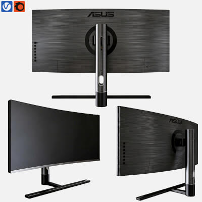 ASUS Ultrawide Curved Monitor 3D Model