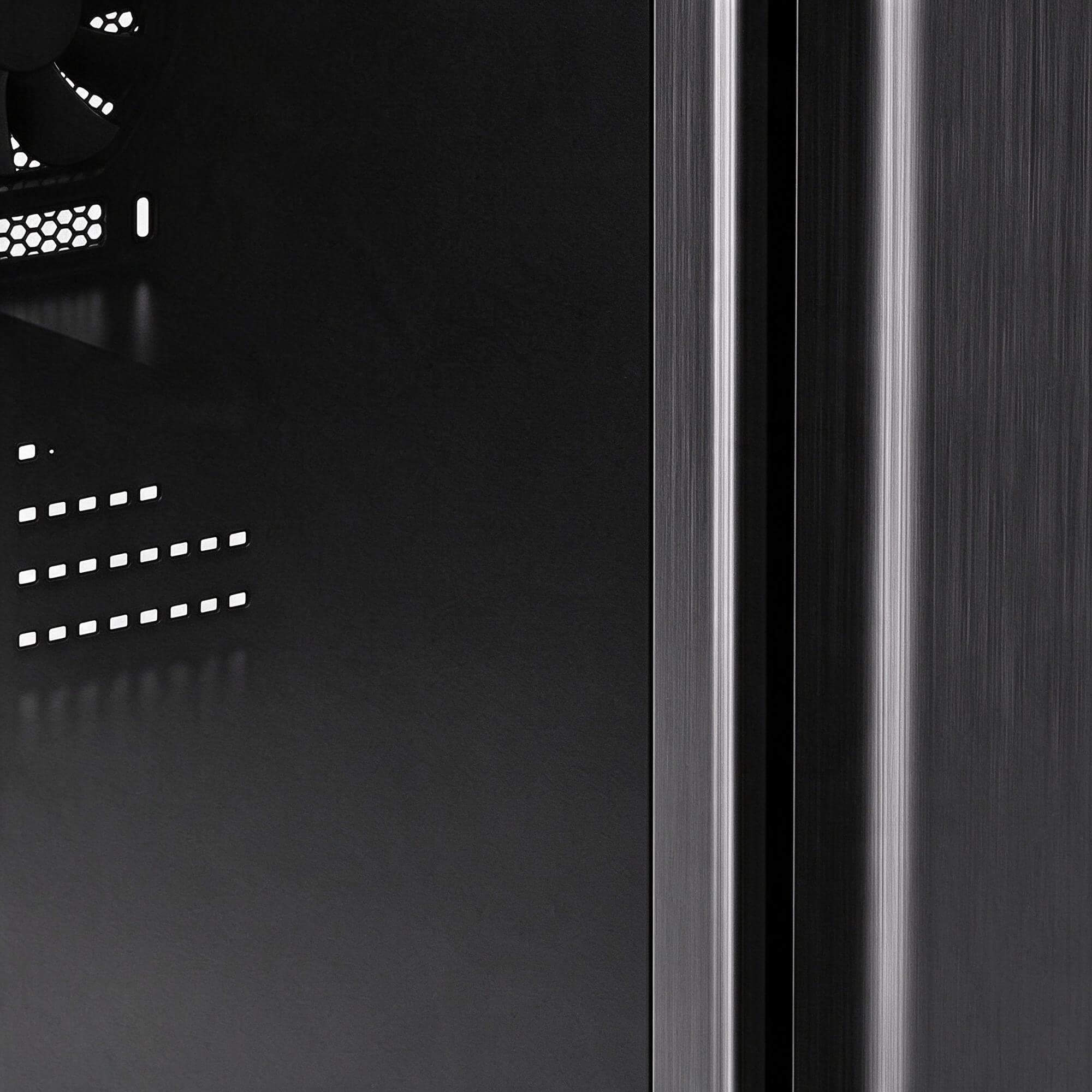 Black Brushed Aluminum PC Tower Case 3D Model 3D Model