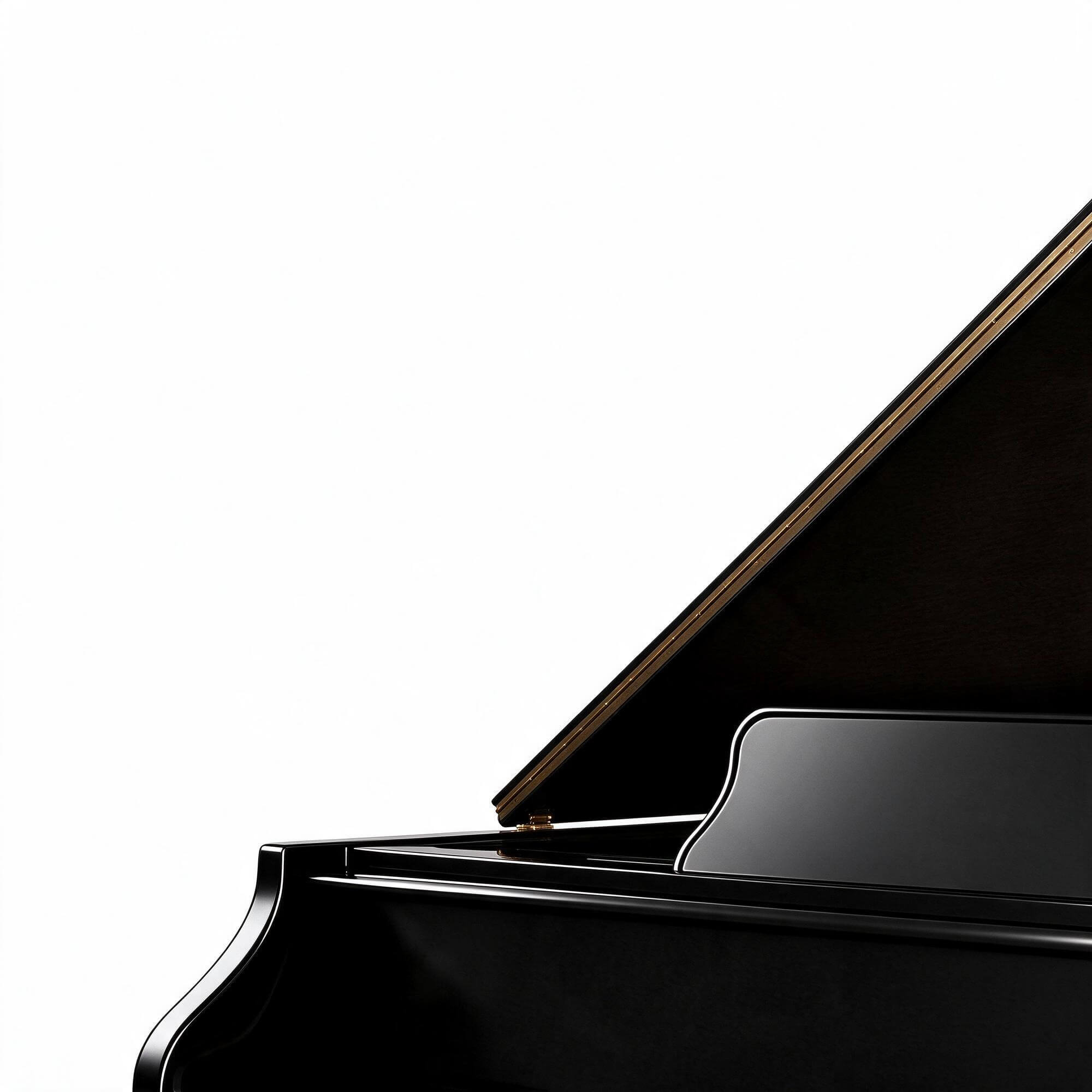 Black Gloss Grand Piano 3d Model 3D Model