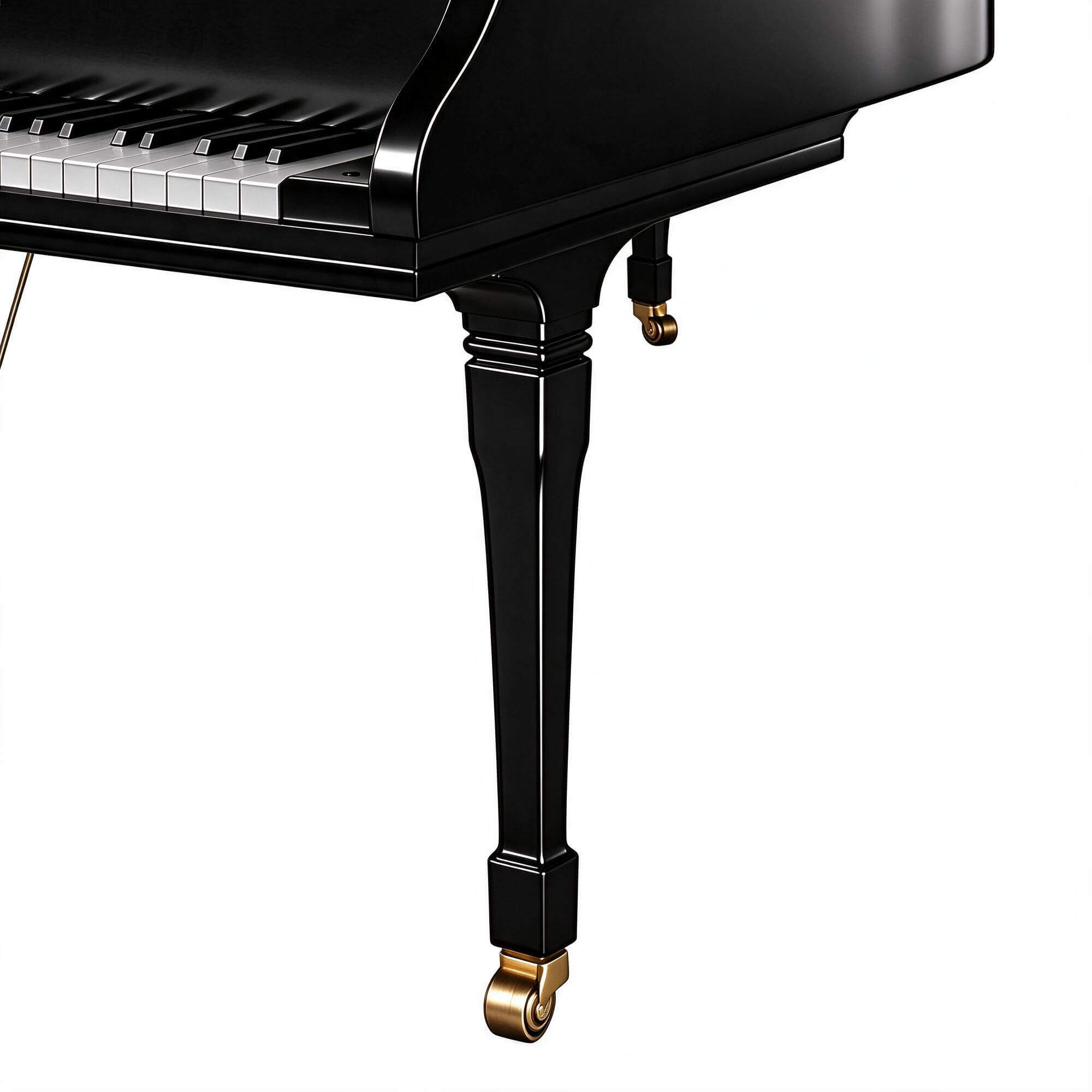 Black Gloss Grand Piano 3d Model 3D Model