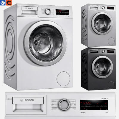 Bosch Front Load Washing Machine 3D Model
