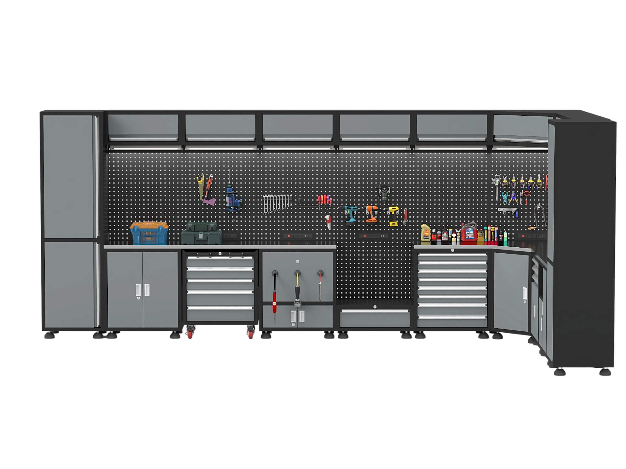 Corner Workshop Tool Cabinet Station 3D Model 3D Model