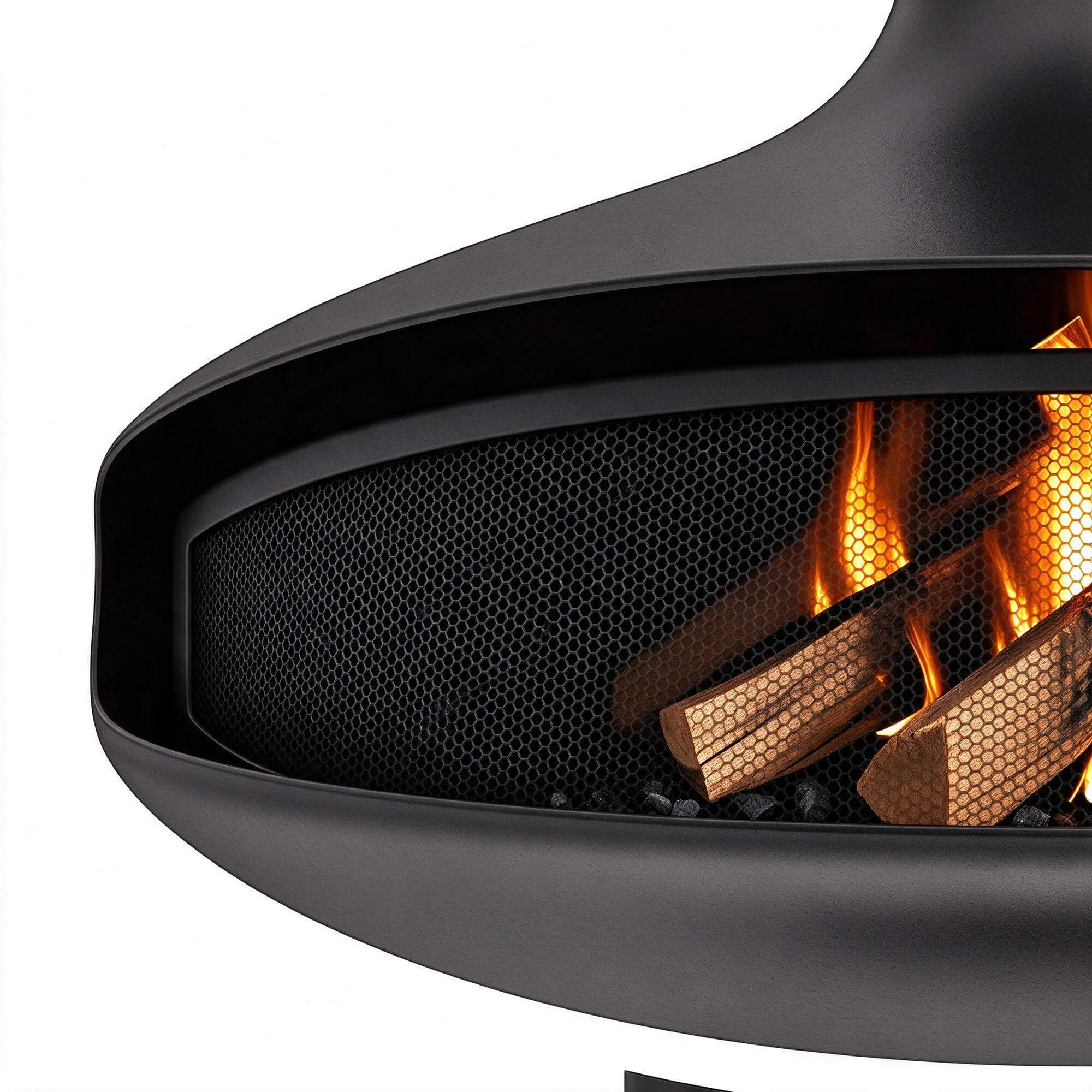Gyrofocus Rotating Suspended Wood Burning Fireplace 3D Model 3D Model