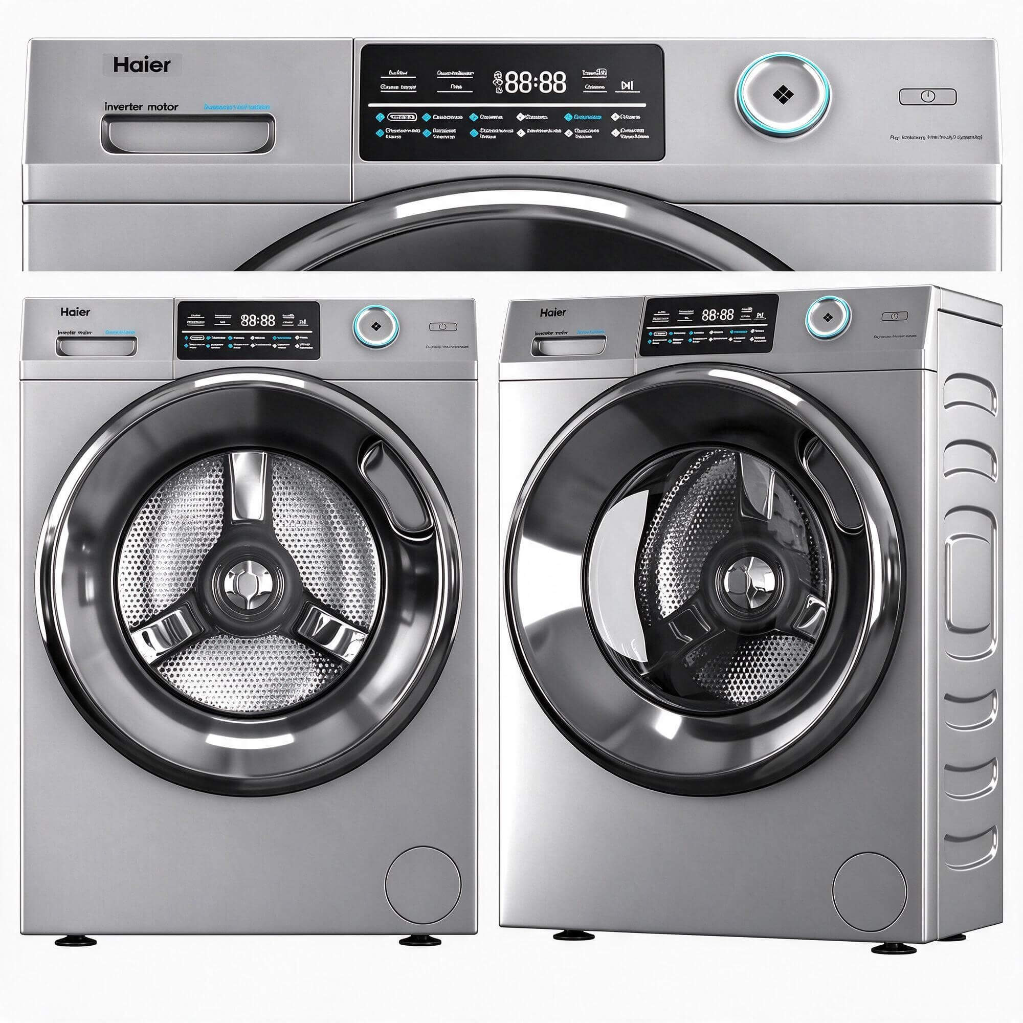 Haier Inverter Front Load Washing Machine 3D Model 3D Model