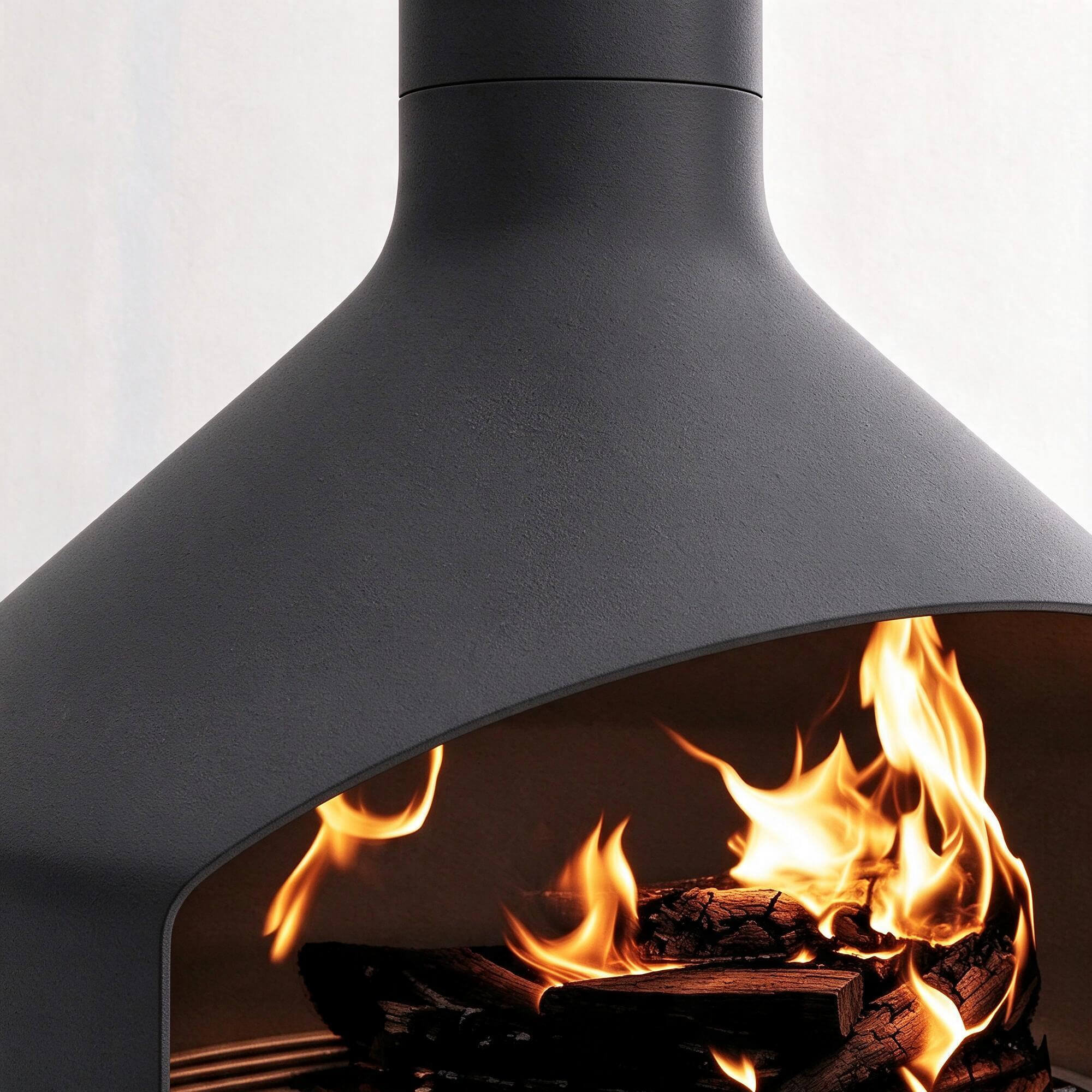 Hanging Suspended Dome Wood Burning Fireplace 3D Model 3D Model