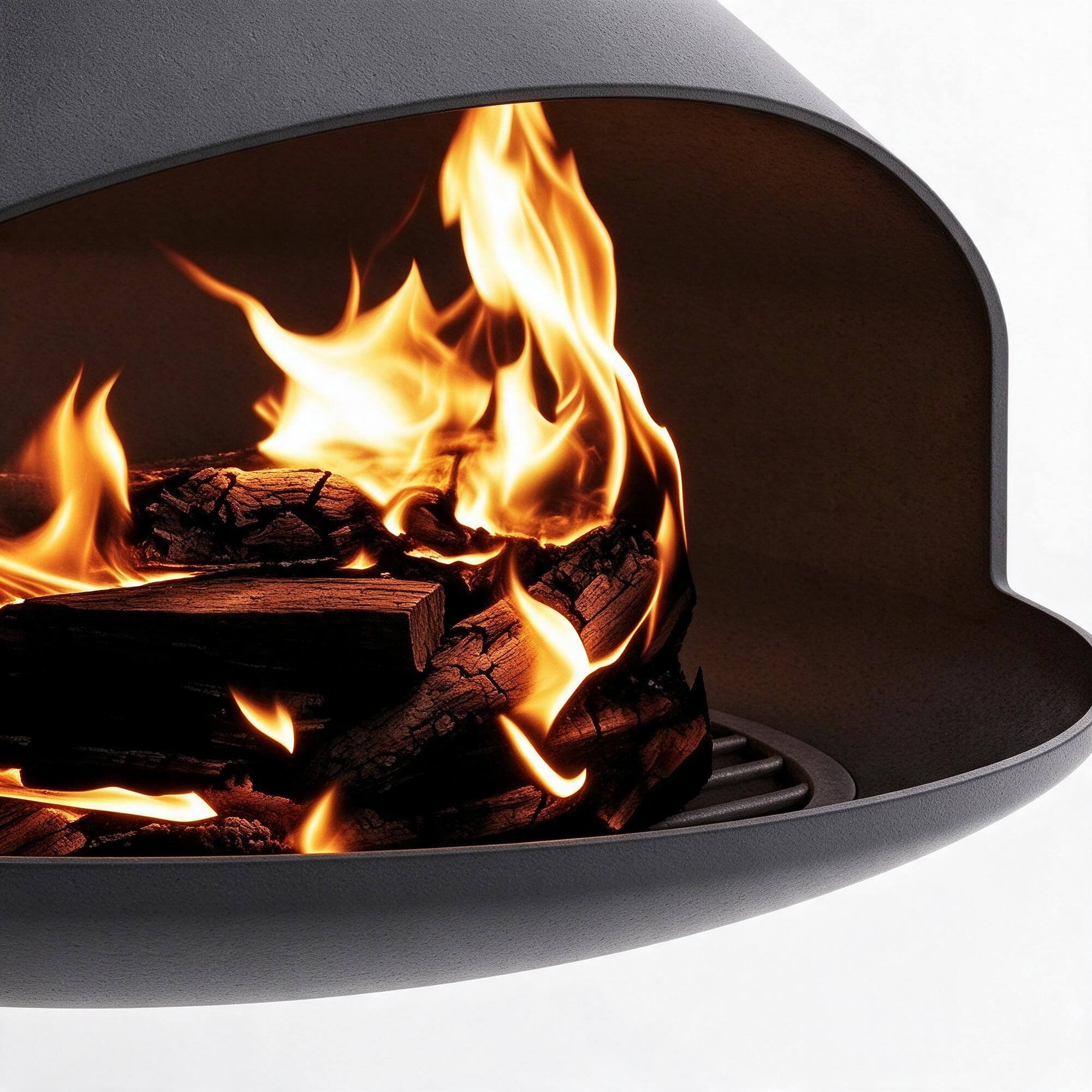 Hanging Suspended Dome Wood Burning Fireplace 3D Model 3D Model