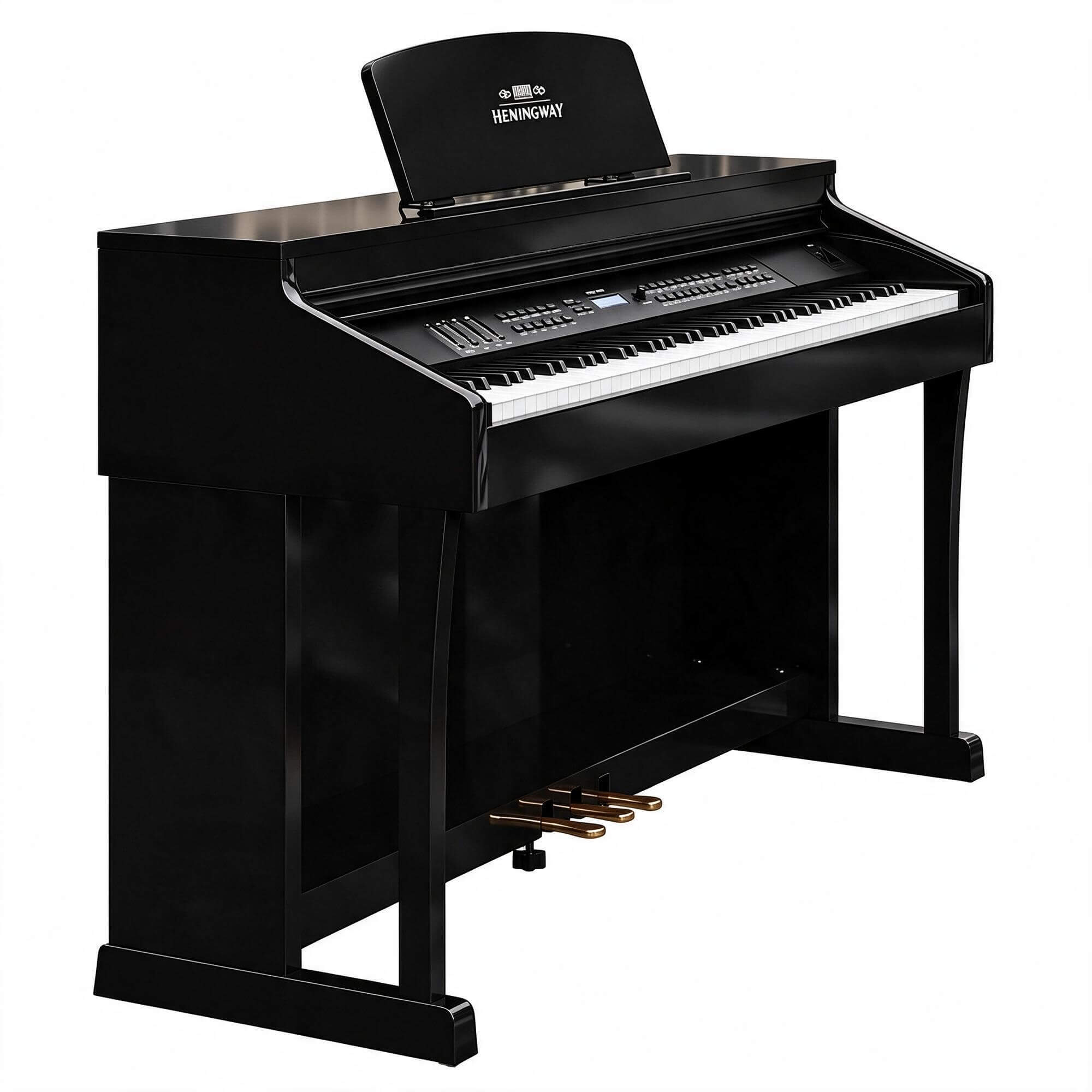 Heningway Black Upright Digital Piano 3D Model 3D Model
