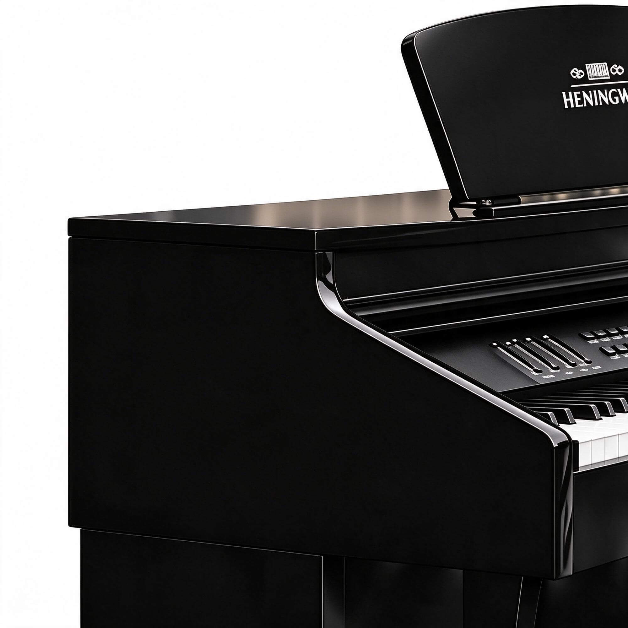 Heningway Black Upright Digital Piano 3D Model 3D Model