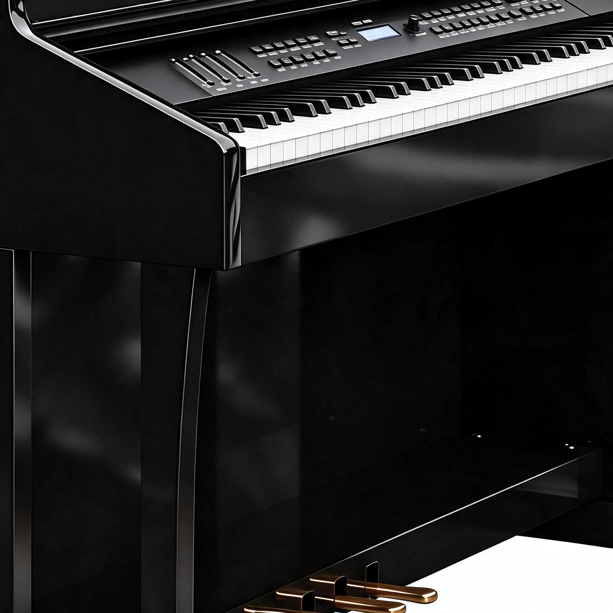 Heningway Black Upright Digital Piano 3D Model 3D Model
