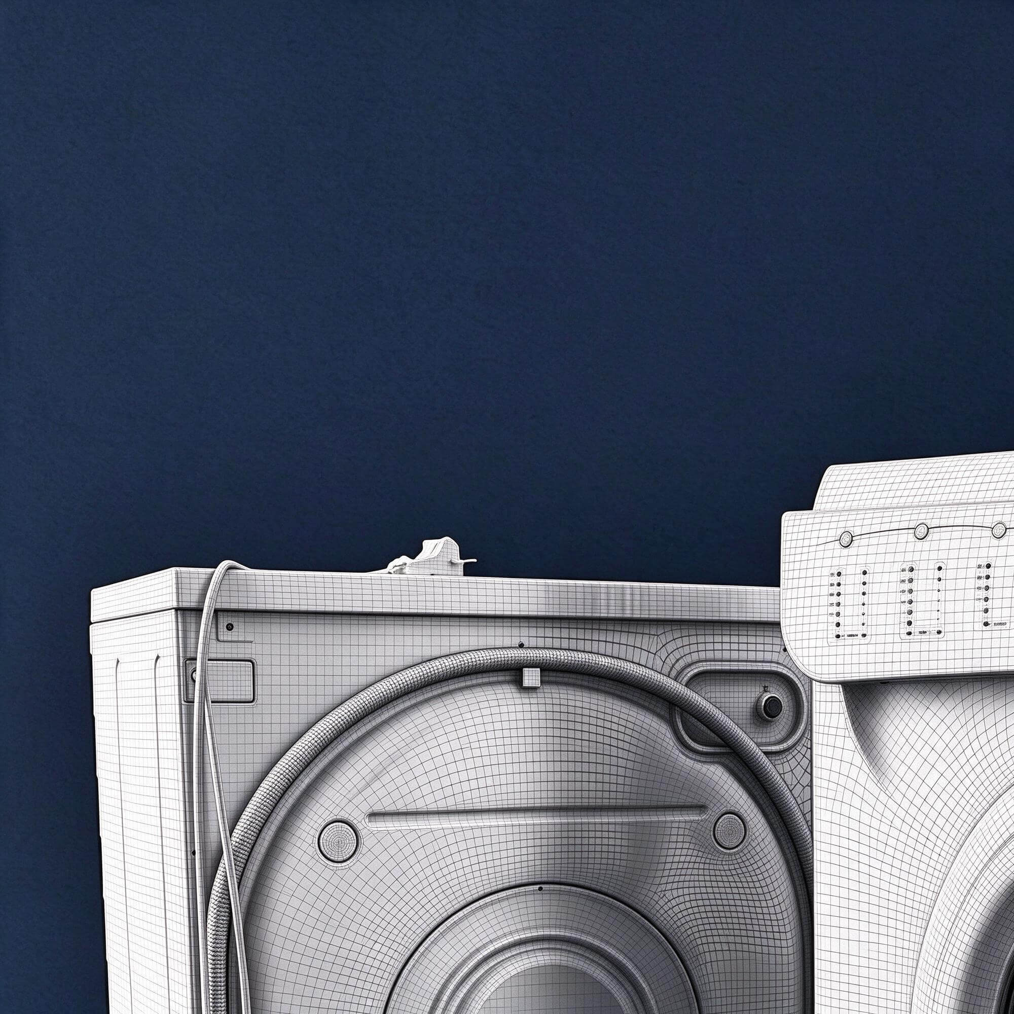 Indesit WS84TX Front Load Washing Machine 3D Model 3D Model