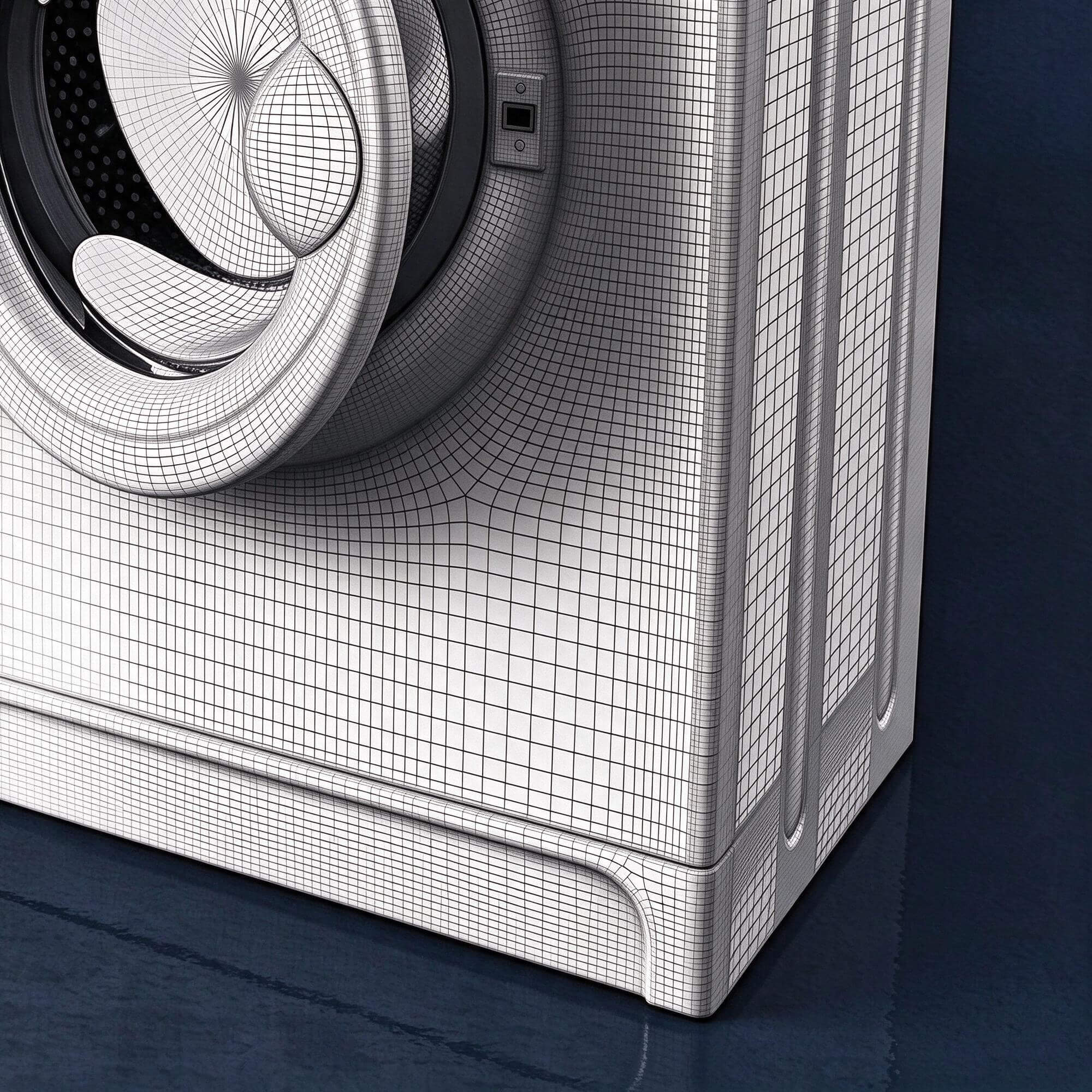 Indesit WS84TX Front Load Washing Machine 3D Model 3D Model