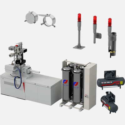 Industrial Gas Processing Equipment Set with Warning Lights