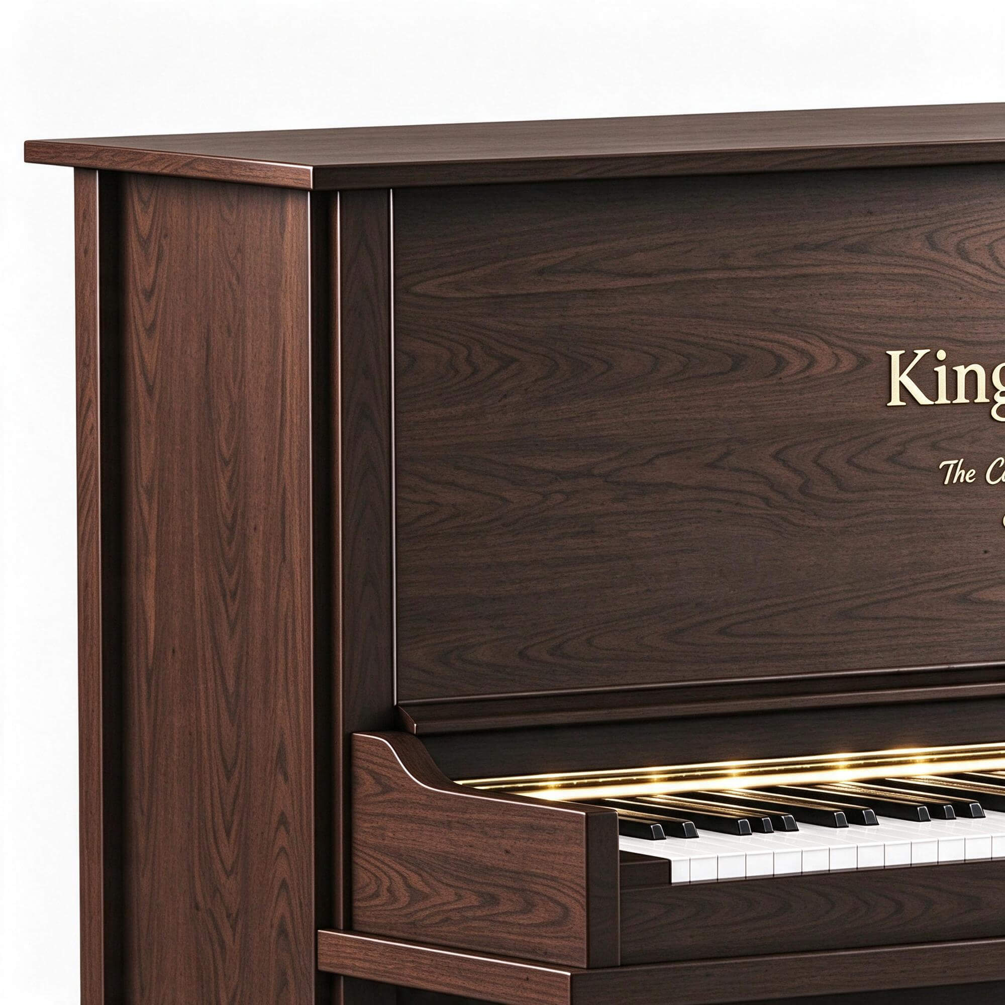 Kingsbury Dark Wood Upright Acoustic Piano 3d Model 3D Model