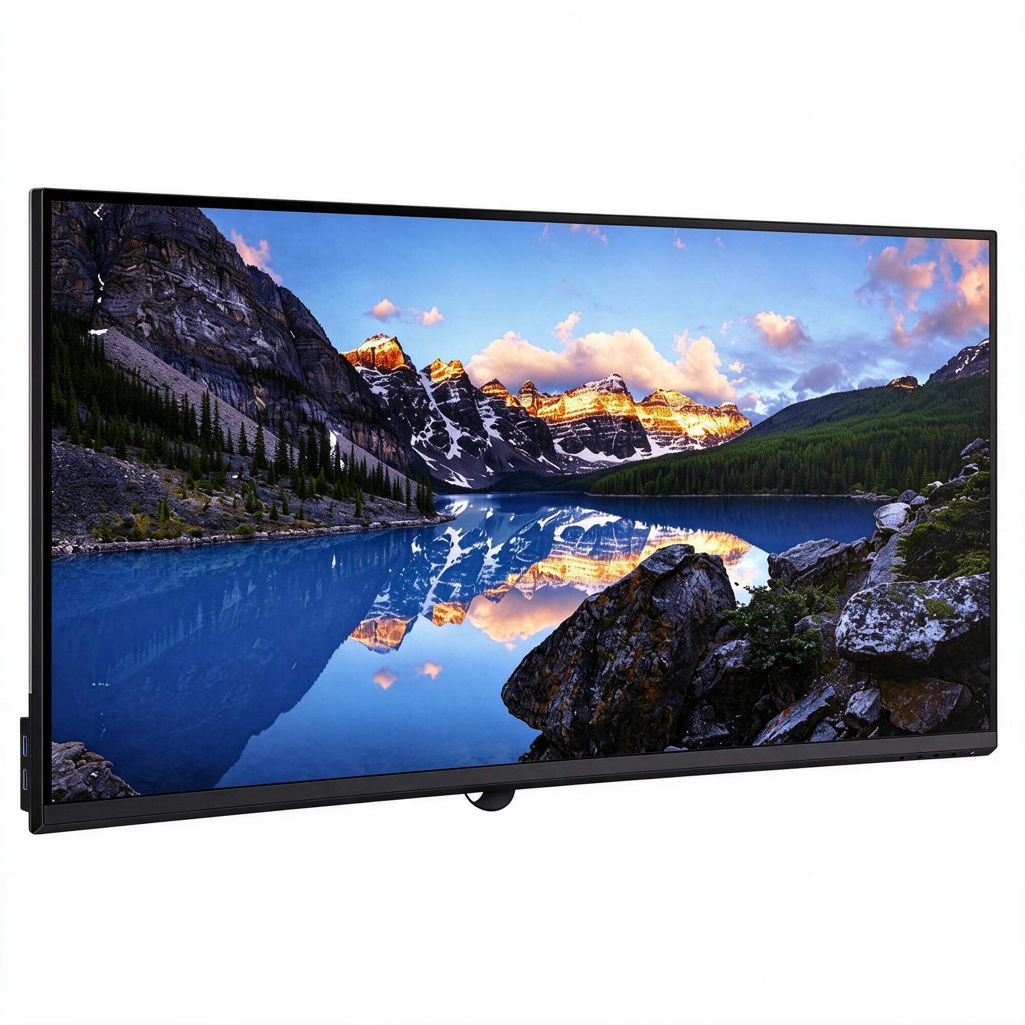 Large Black Flat Panel Digital Display Screen 3D Model 3D Model