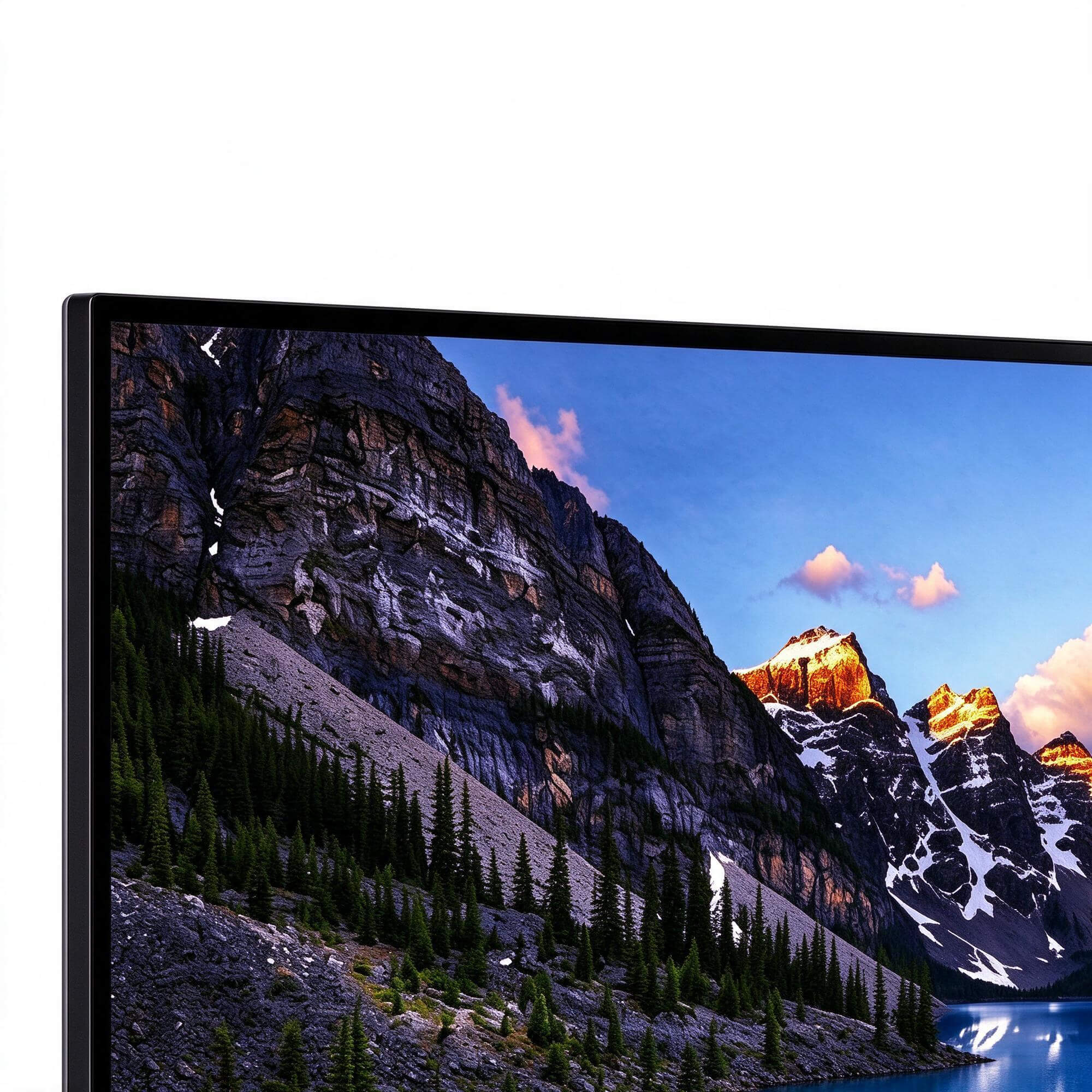 Large Black Flat Panel Digital Display Screen 3D Model 3D Model