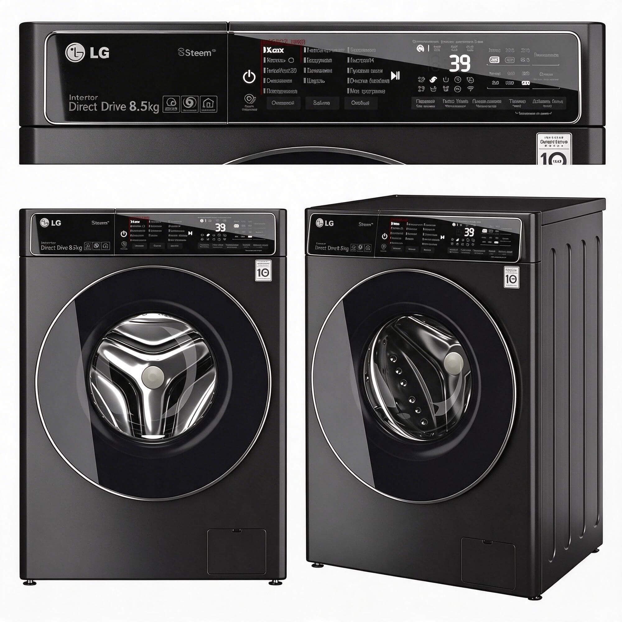 LG Direct Drive 8.5kg Steam Front Load Washing Machine 3D mo 3D Model