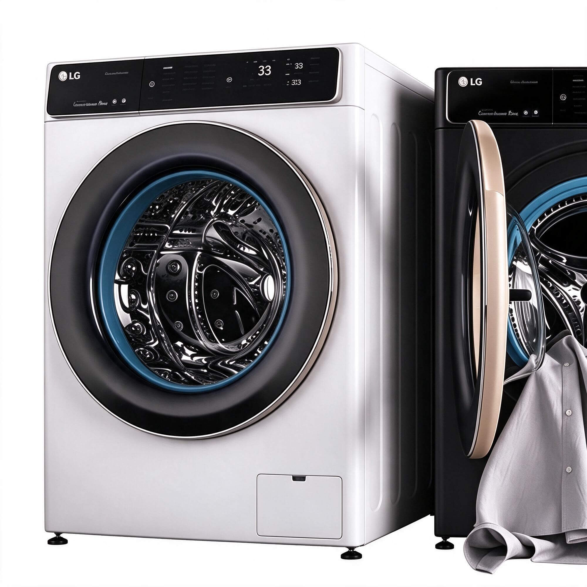 LG front load washing machine collection 3D Model