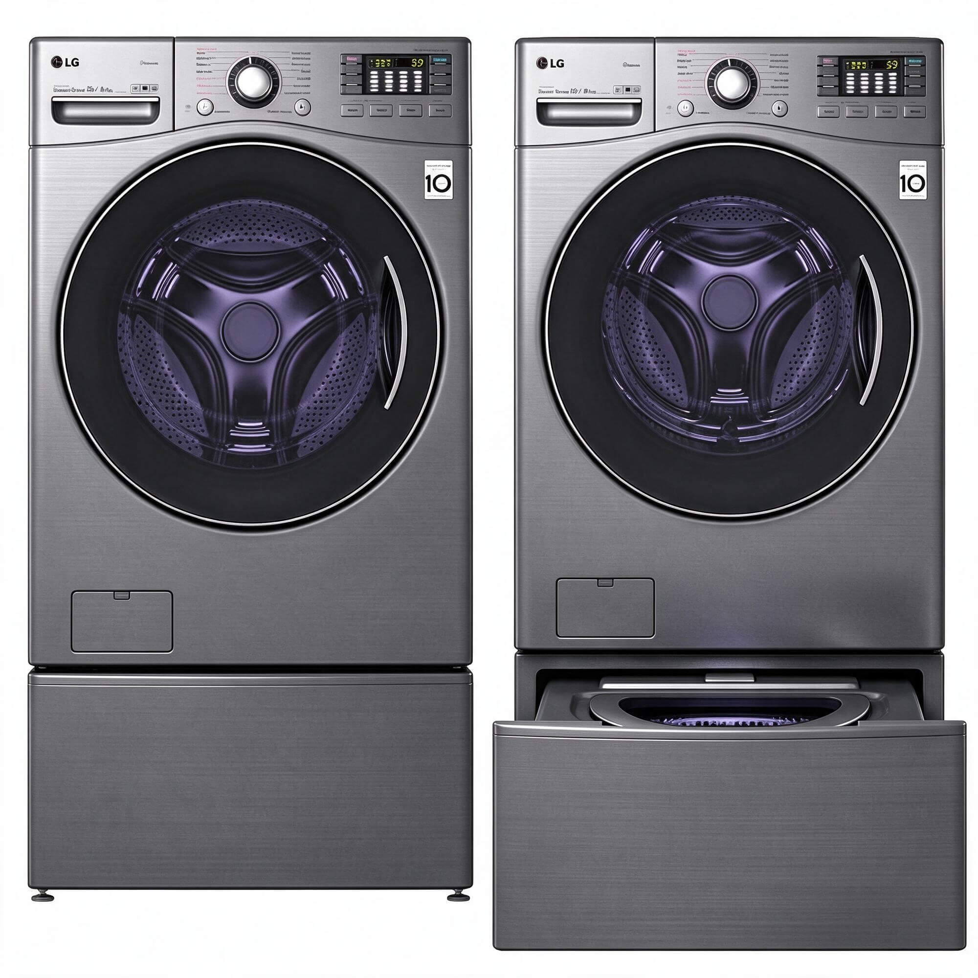 LG Front Load Washing Machine with Twin Wash Pedestal 3D Mod 3D Model