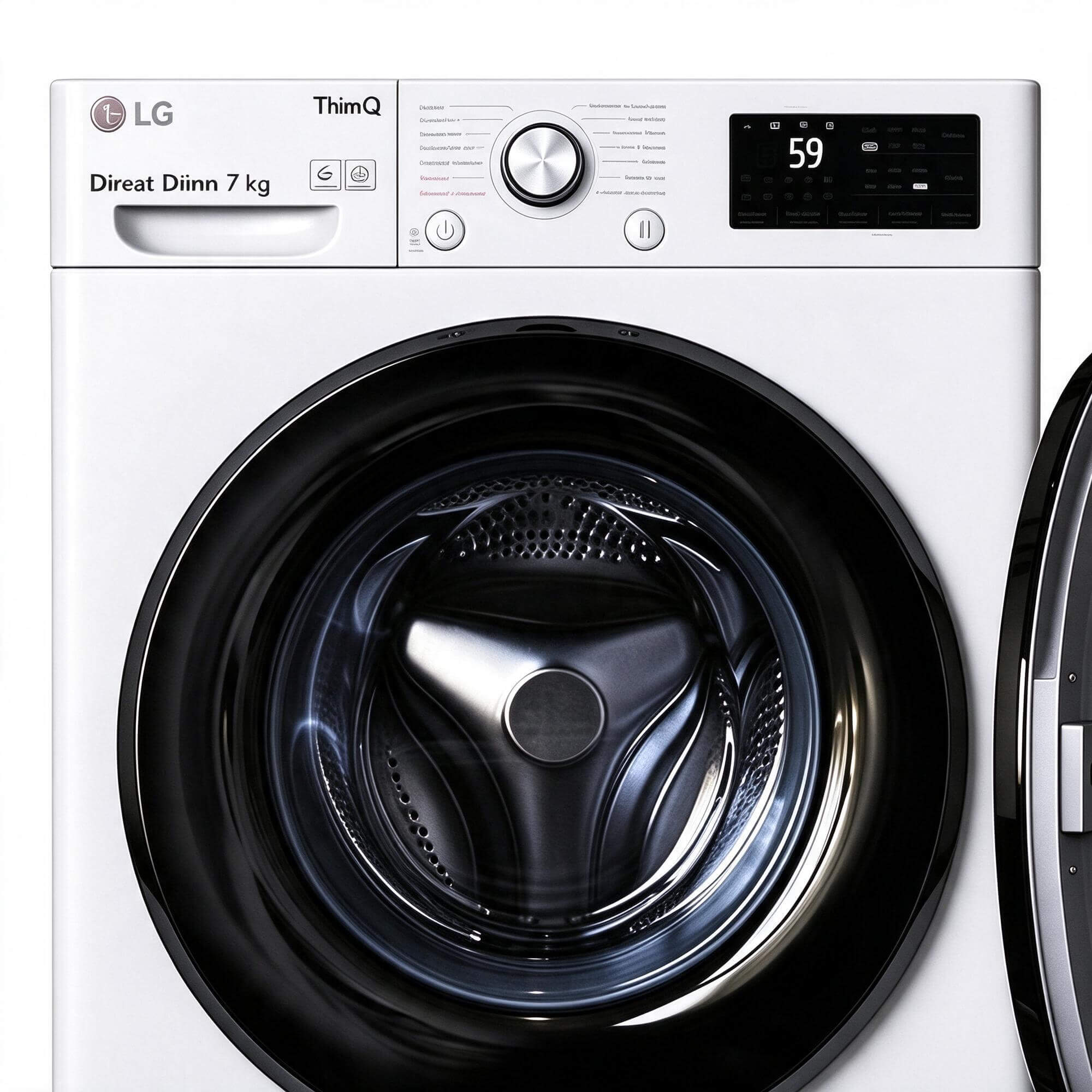 LG ThinQ Direct Drive 7kg Front Load Washing Machine 3D Mode 3D Model