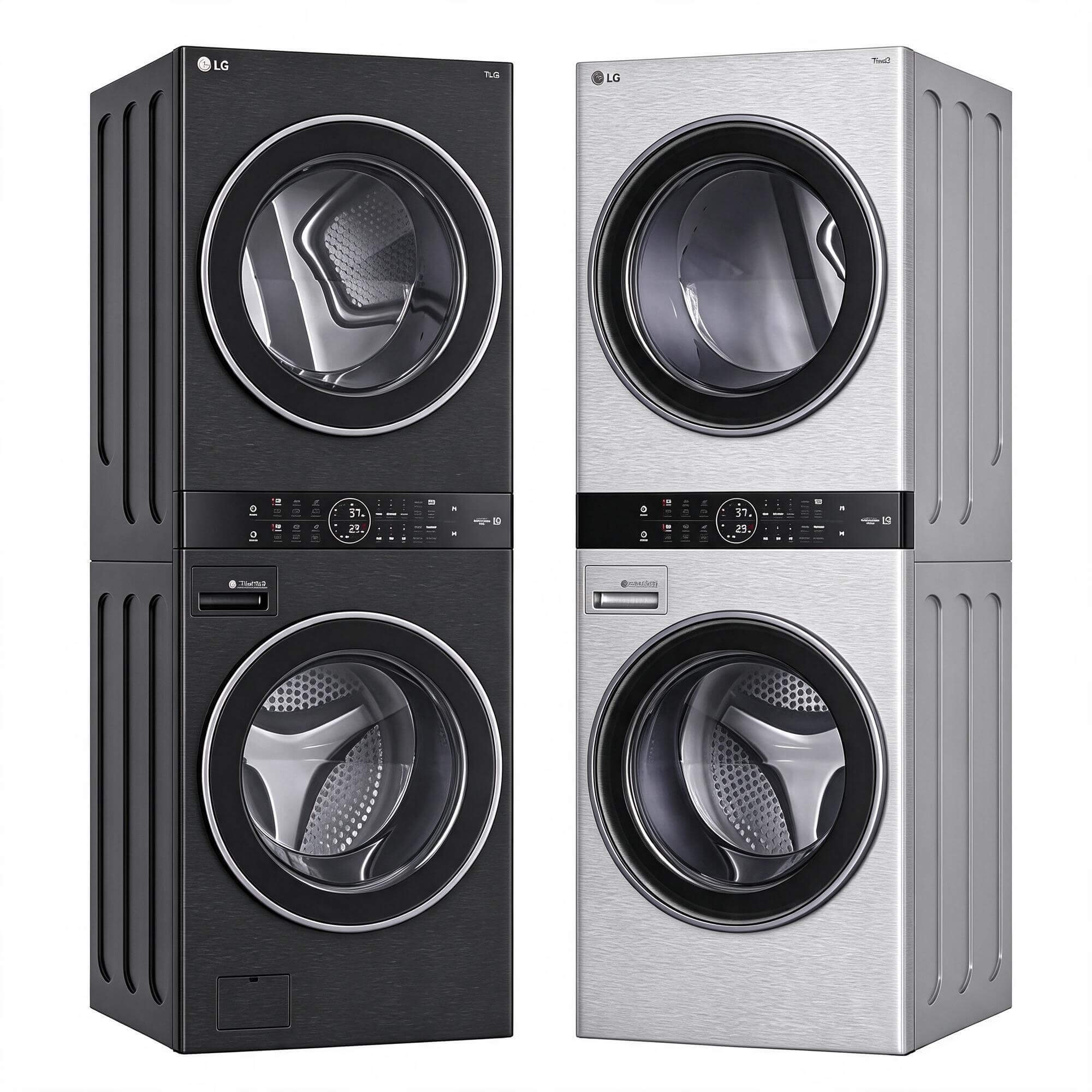 LG ThinQ Stacked Washer Dryer Tower 3D Model 3D Model