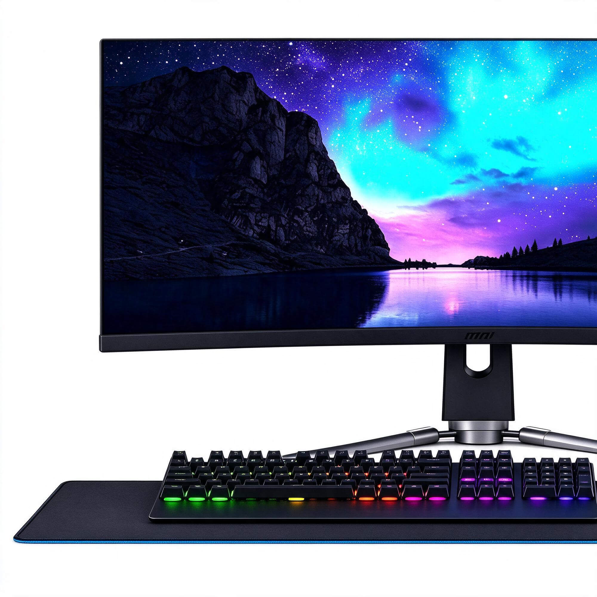 MSI Gaming PC Set Curved Monitor RGB Case 3D Model 3D Model