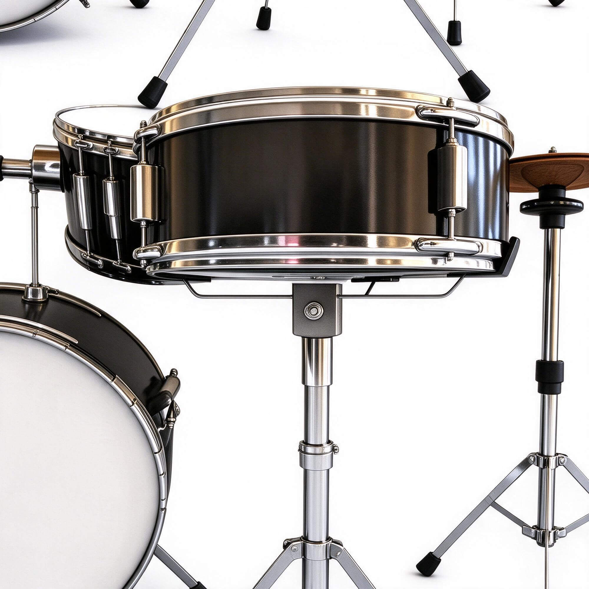 Peace Black Junior Acoustic Drum Kit Multi View 3D Model 3D Model