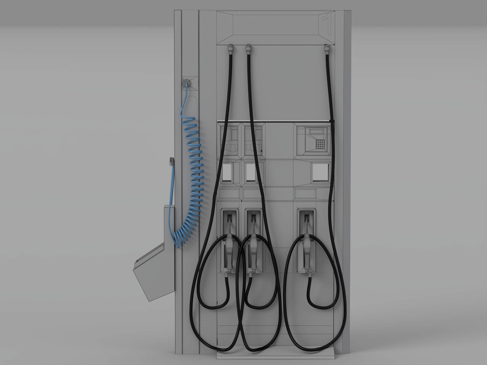 Pemex Branded Gas Station Fuel Dispenser Two Angle Set 3D Model