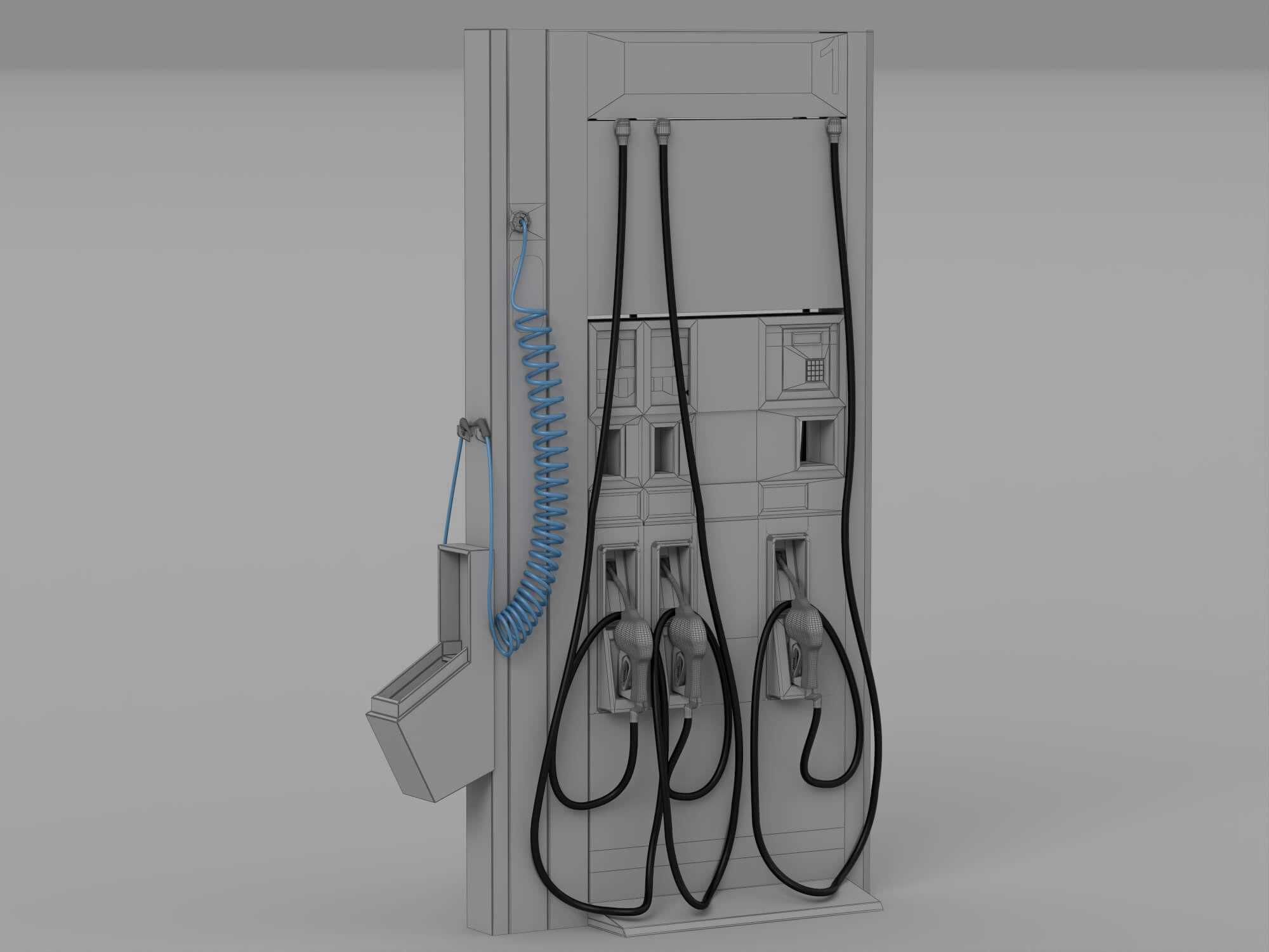 Pemex Branded Gas Station Fuel Dispenser Two Angle Set 3D Model