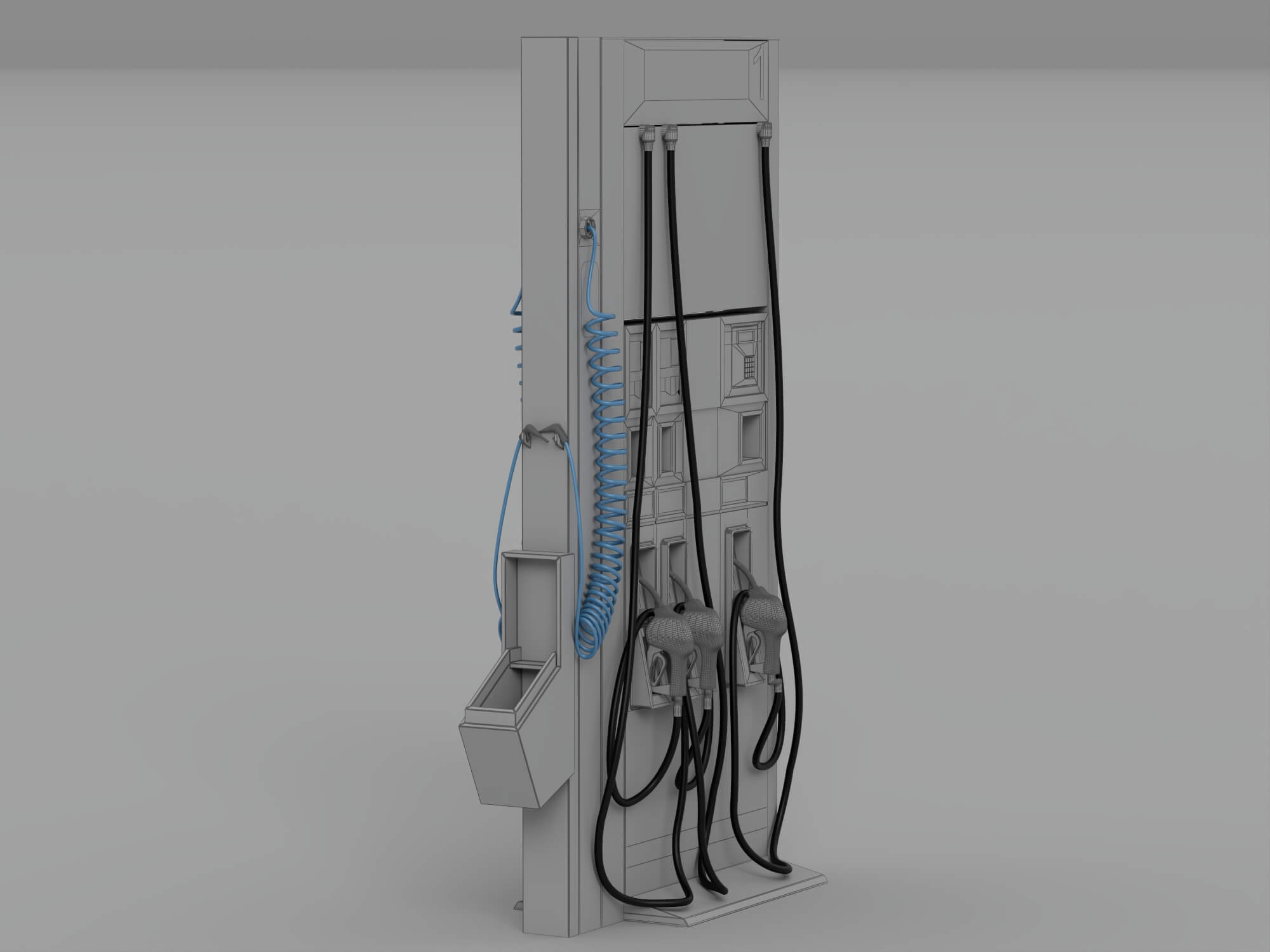 Pemex Branded Gas Station Fuel Dispenser Two Angle Set 3D Model