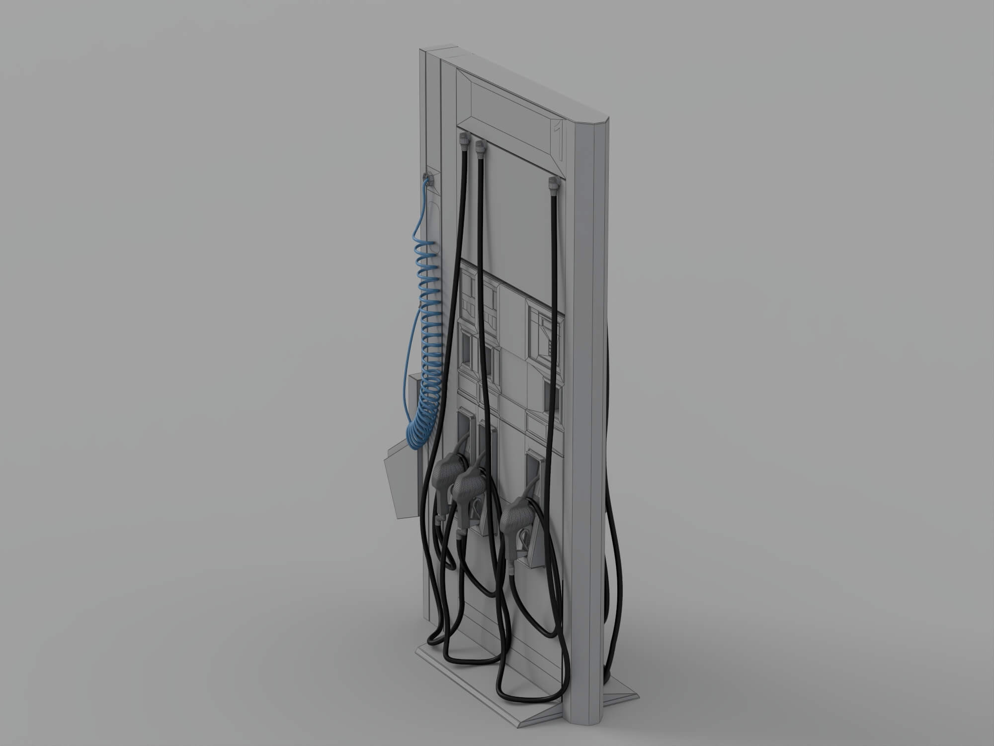 Pemex Branded Gas Station Fuel Dispenser Two Angle Set 3D Model