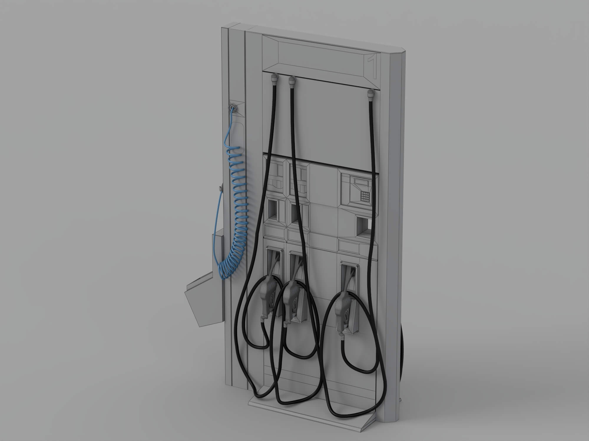 Pemex Branded Gas Station Fuel Dispenser Two Angle Set 3D Model