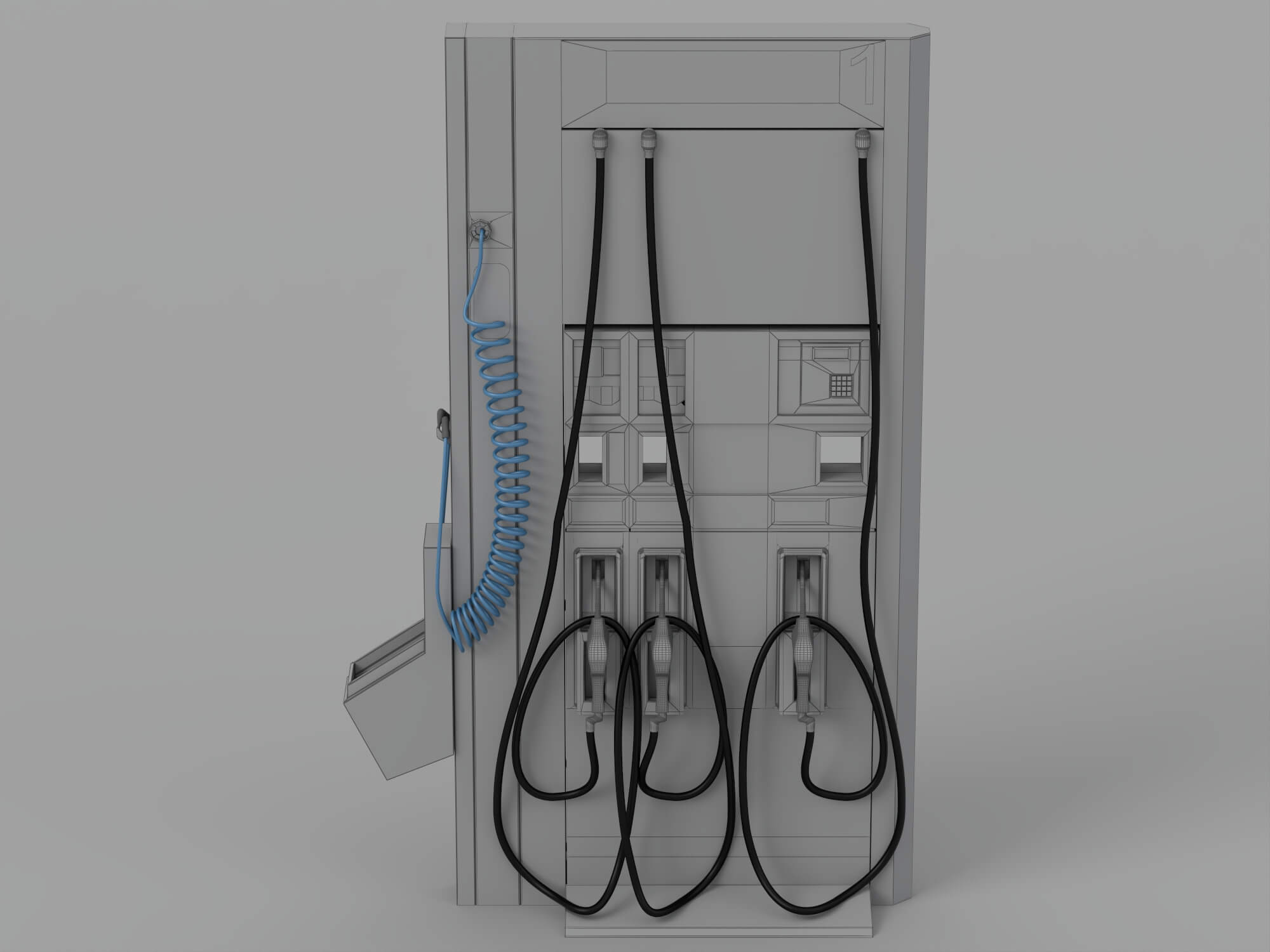 Pemex Branded Gas Station Fuel Dispenser Two Angle Set 3D Model