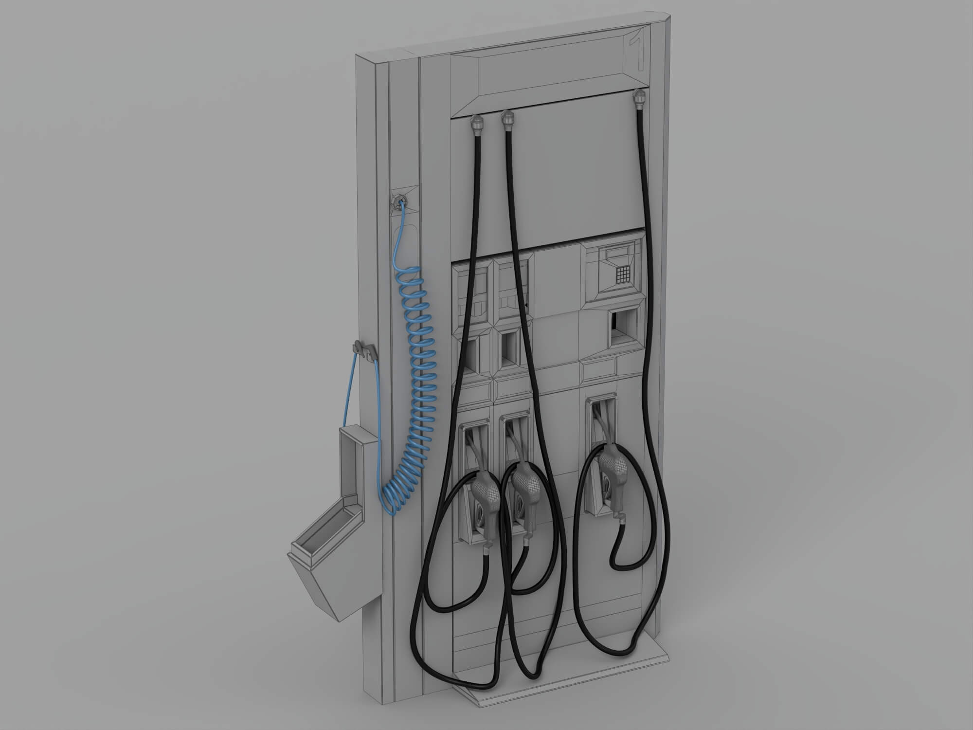 Pemex Branded Gas Station Fuel Dispenser Two Angle Set 3D Model