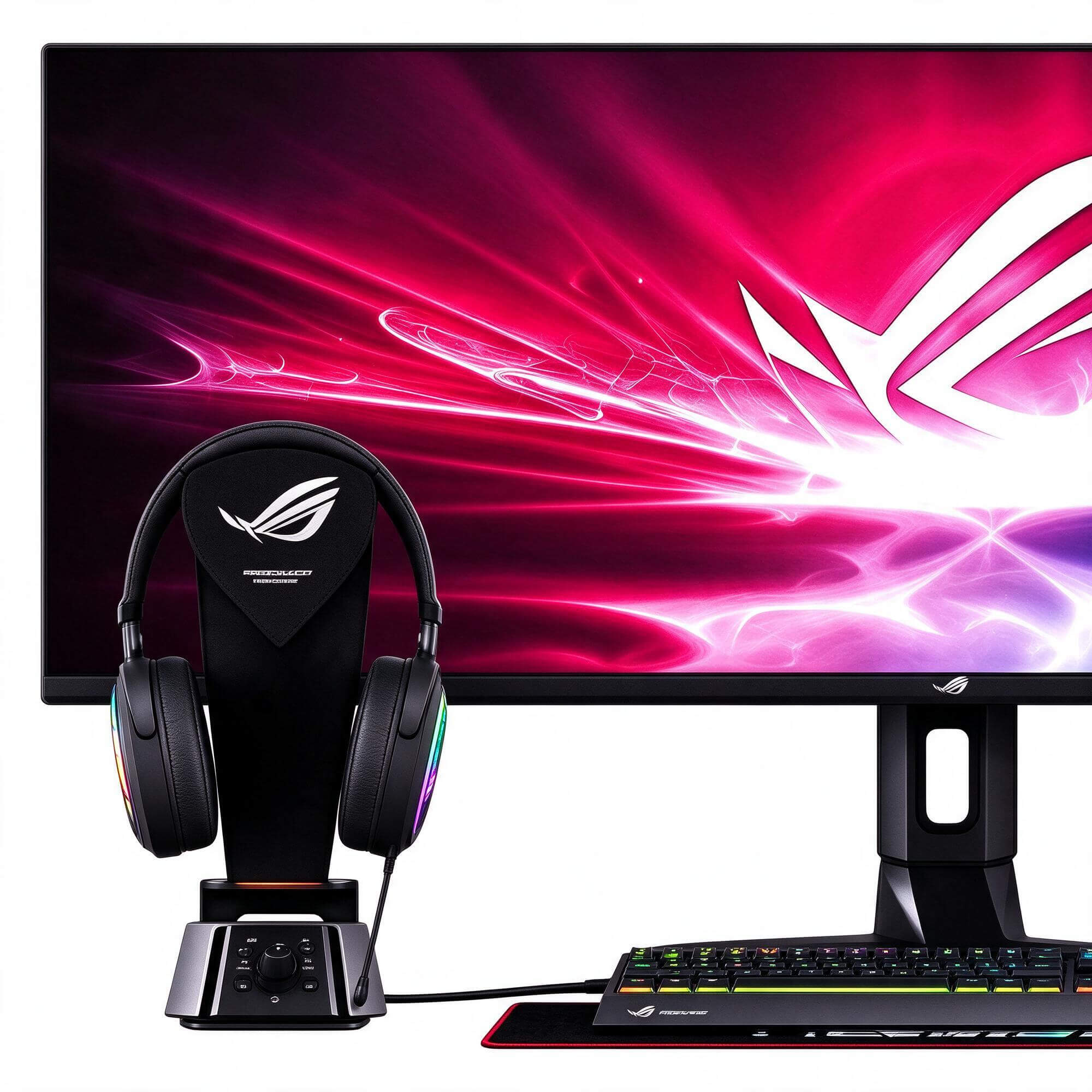 ROG Gaming PC Set Ultrawide Curved Monitor 3D Model 3D Model