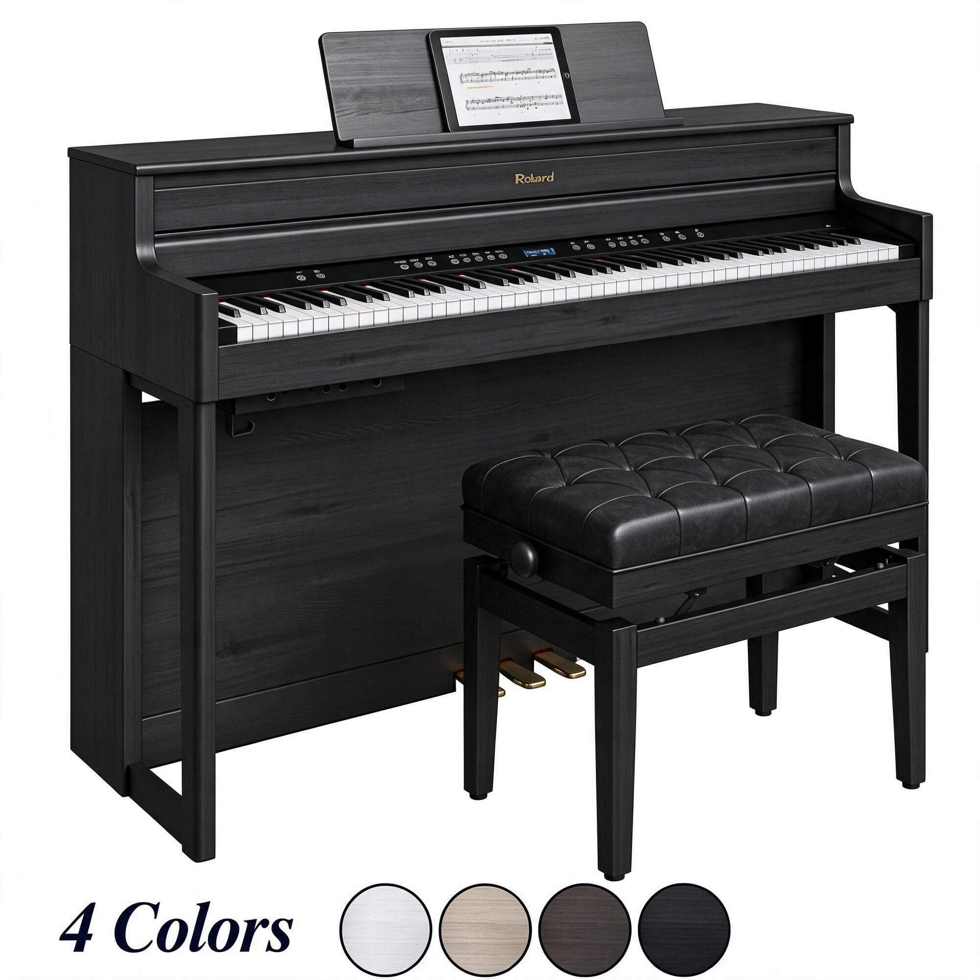 Rokard Upright Digital Piano with Bench 3D Model 3D Model
