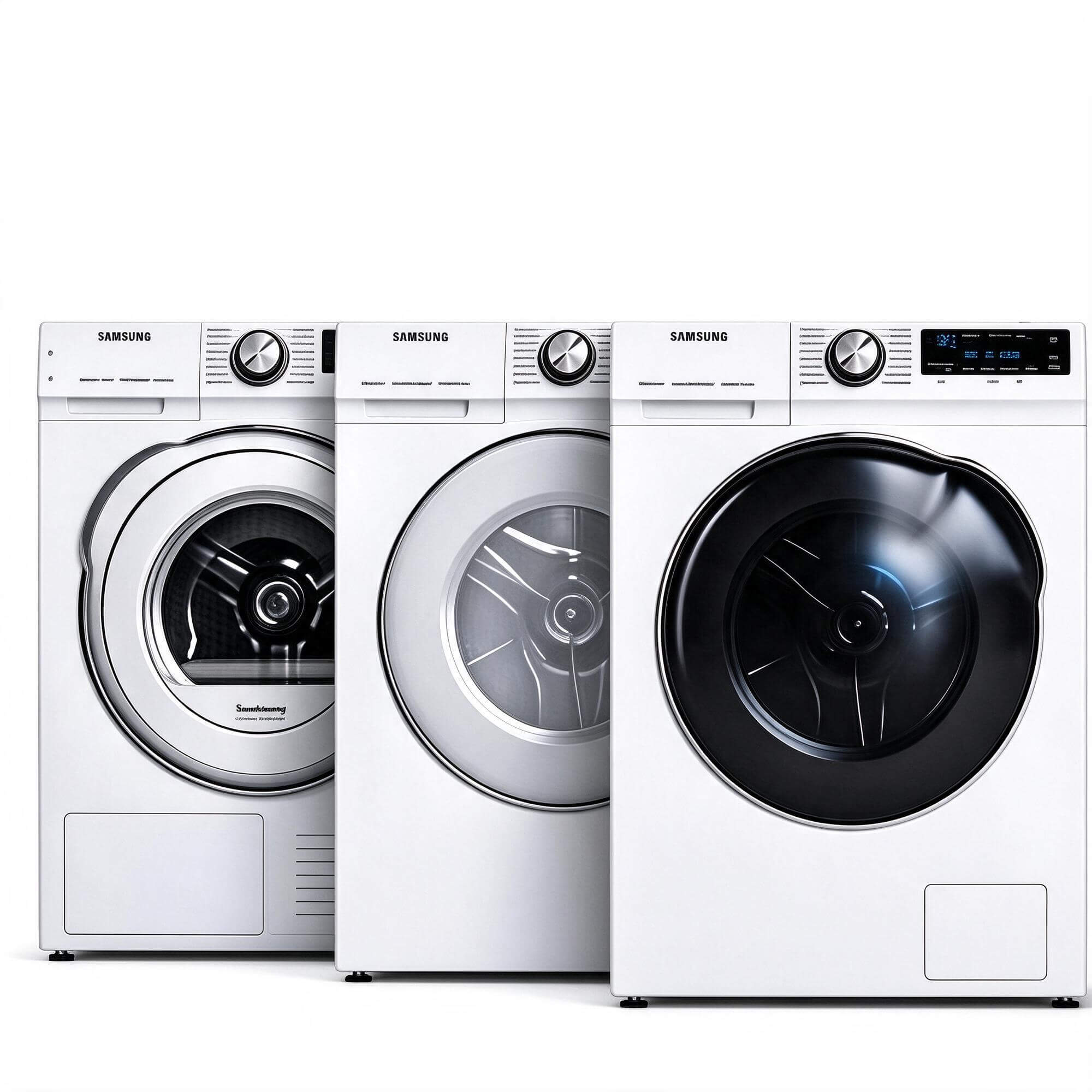 Samsung Collection of Front Load Washing Machines 3D Model 3D Model