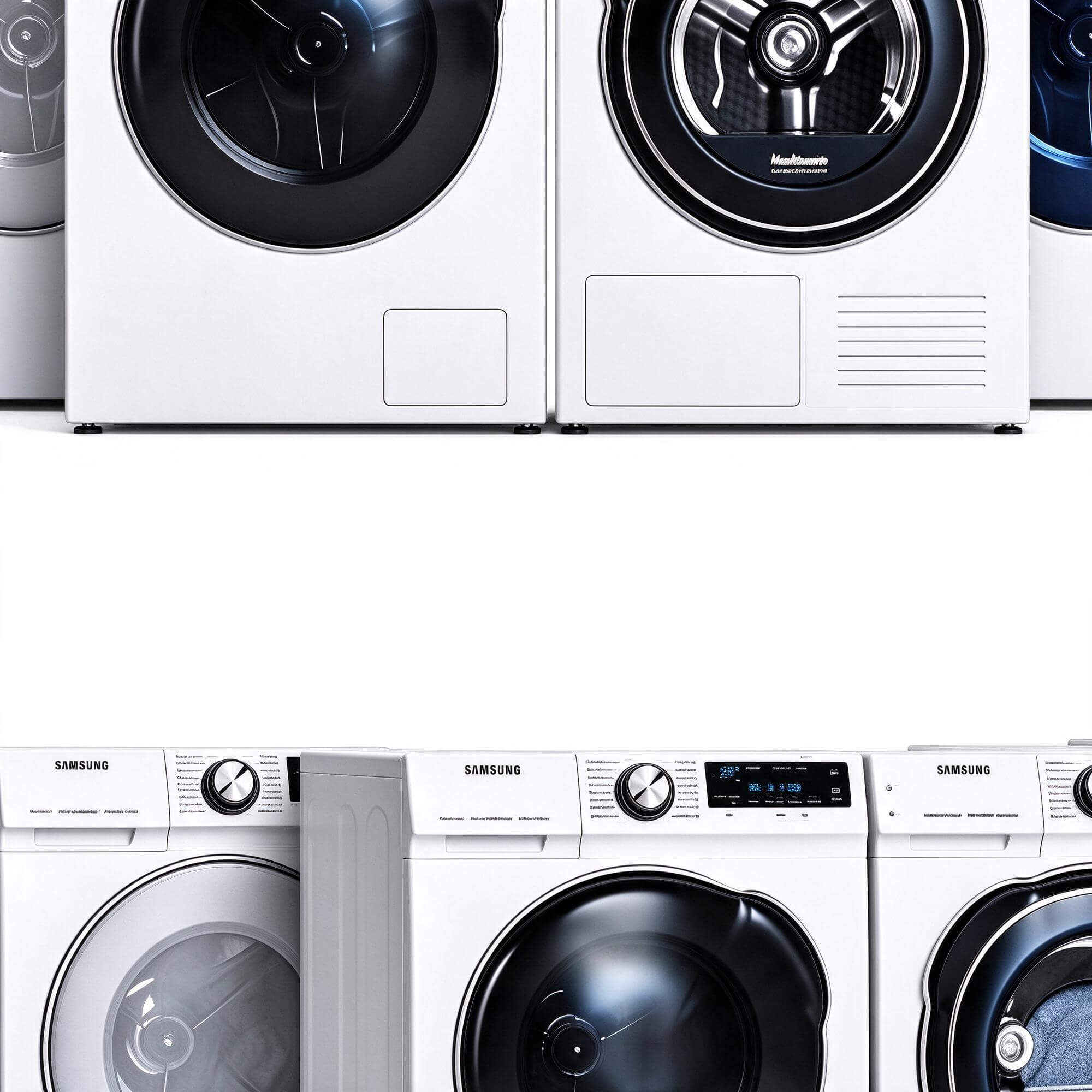 Samsung Collection of Front Load Washing Machines 3D Model 3D Model