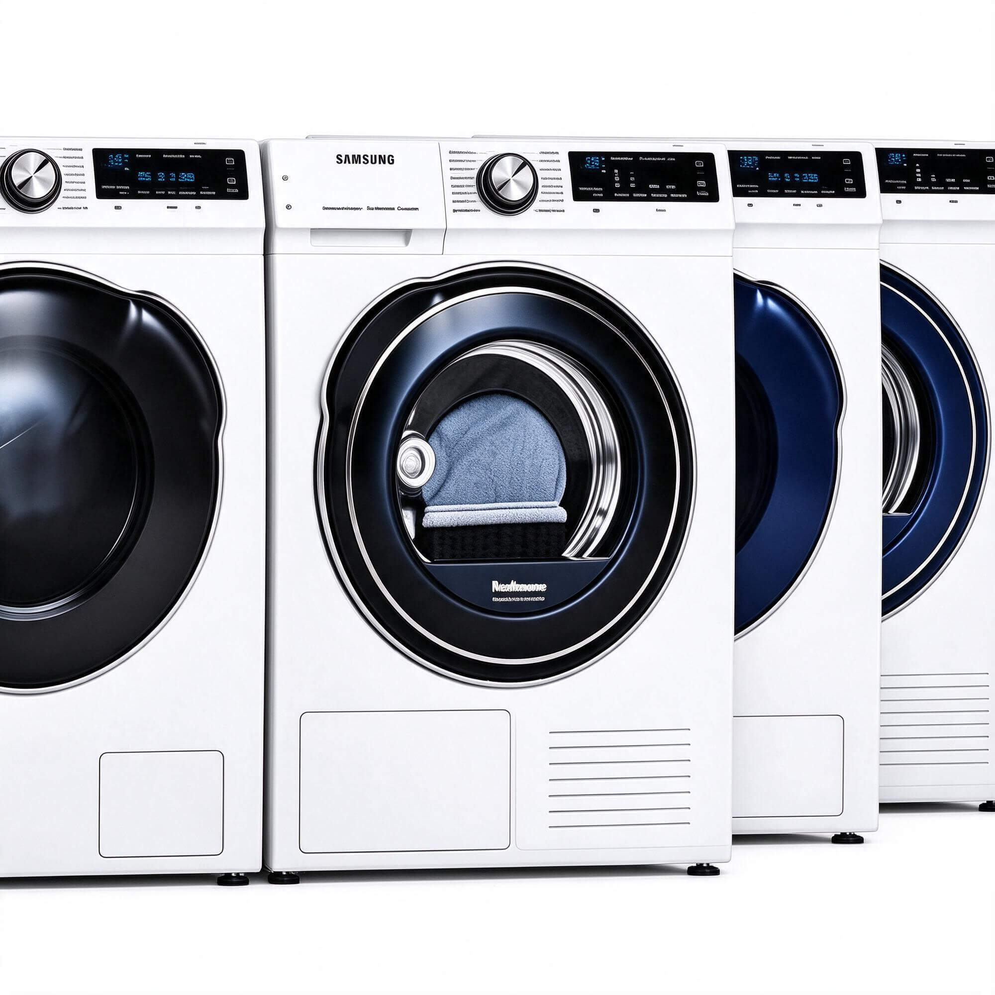 Samsung Collection of Front Load Washing Machines 3D Model 3D Model