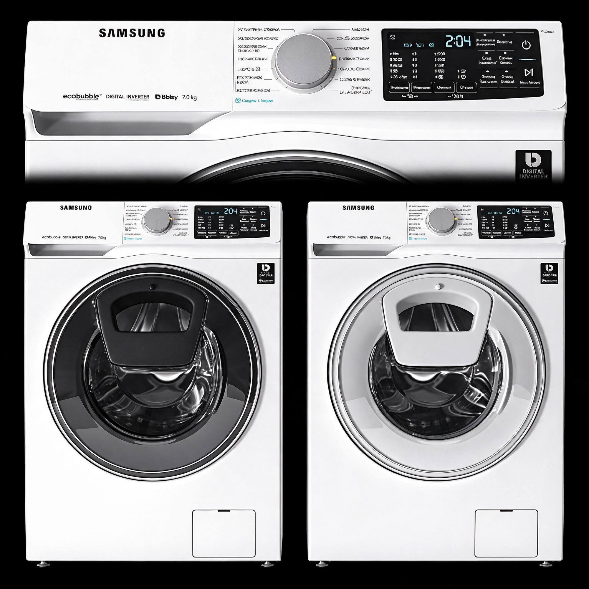 Samsung Ecobubble 7kg Front Load Washing Machine 3D Model