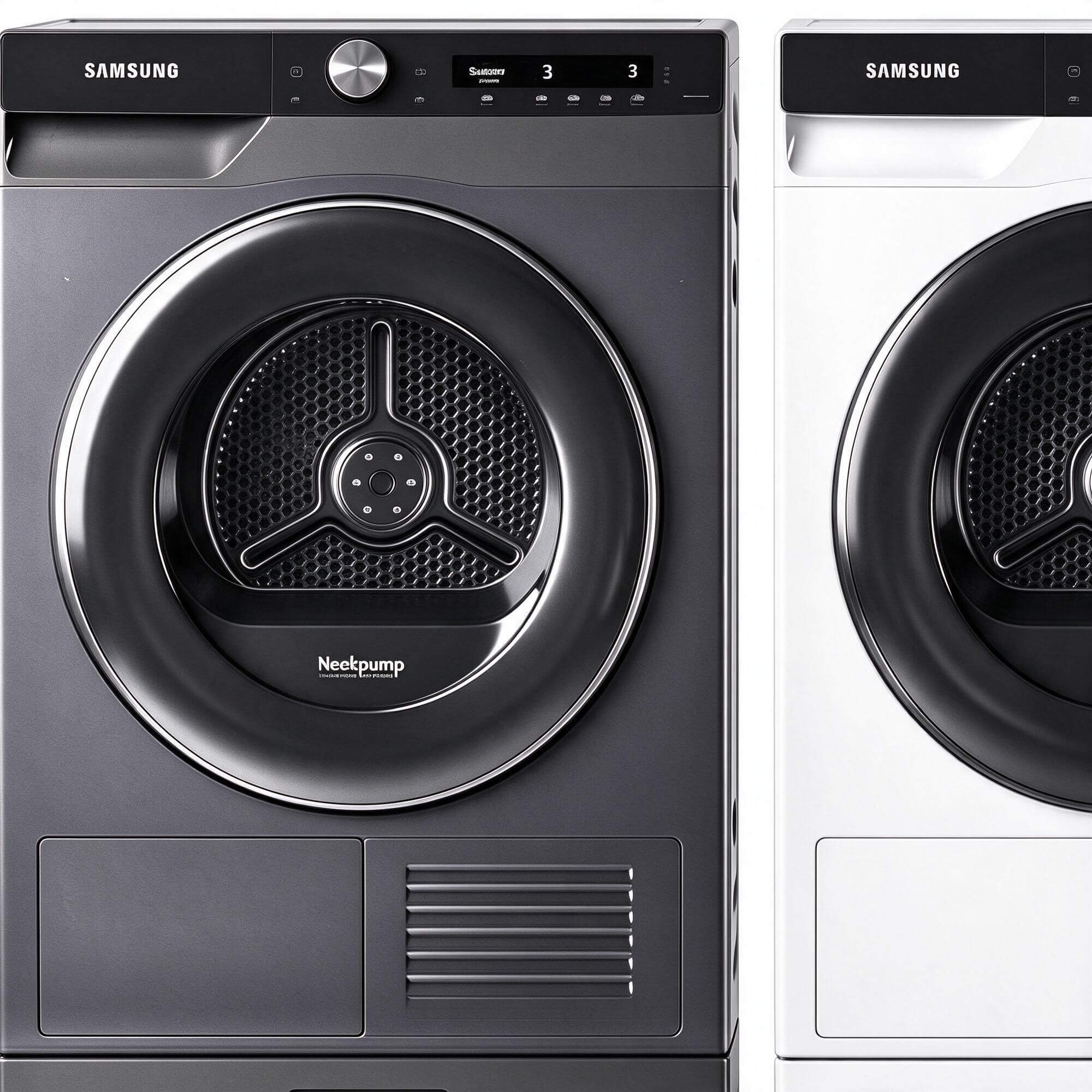 Samsung Stacked Washer Dryer Heat Pump Set 3D Model