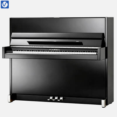 SCHIMMEL Black Upright Acoustic Piano 3D Model