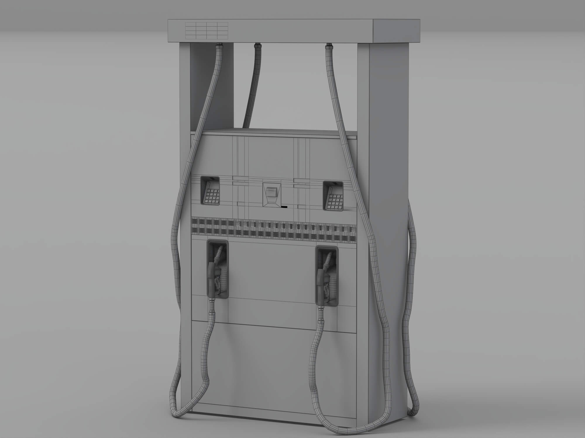Sinopec Branded Dual Nozzle Gasoline Fuel Dispenser 3D Model
